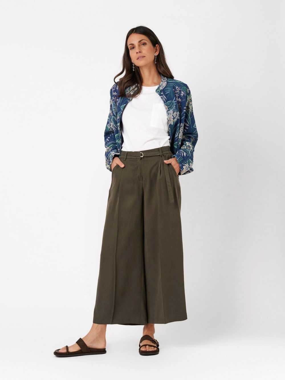 TONI Culotte Luisa Culotte mit Gürtel und Bundfalten