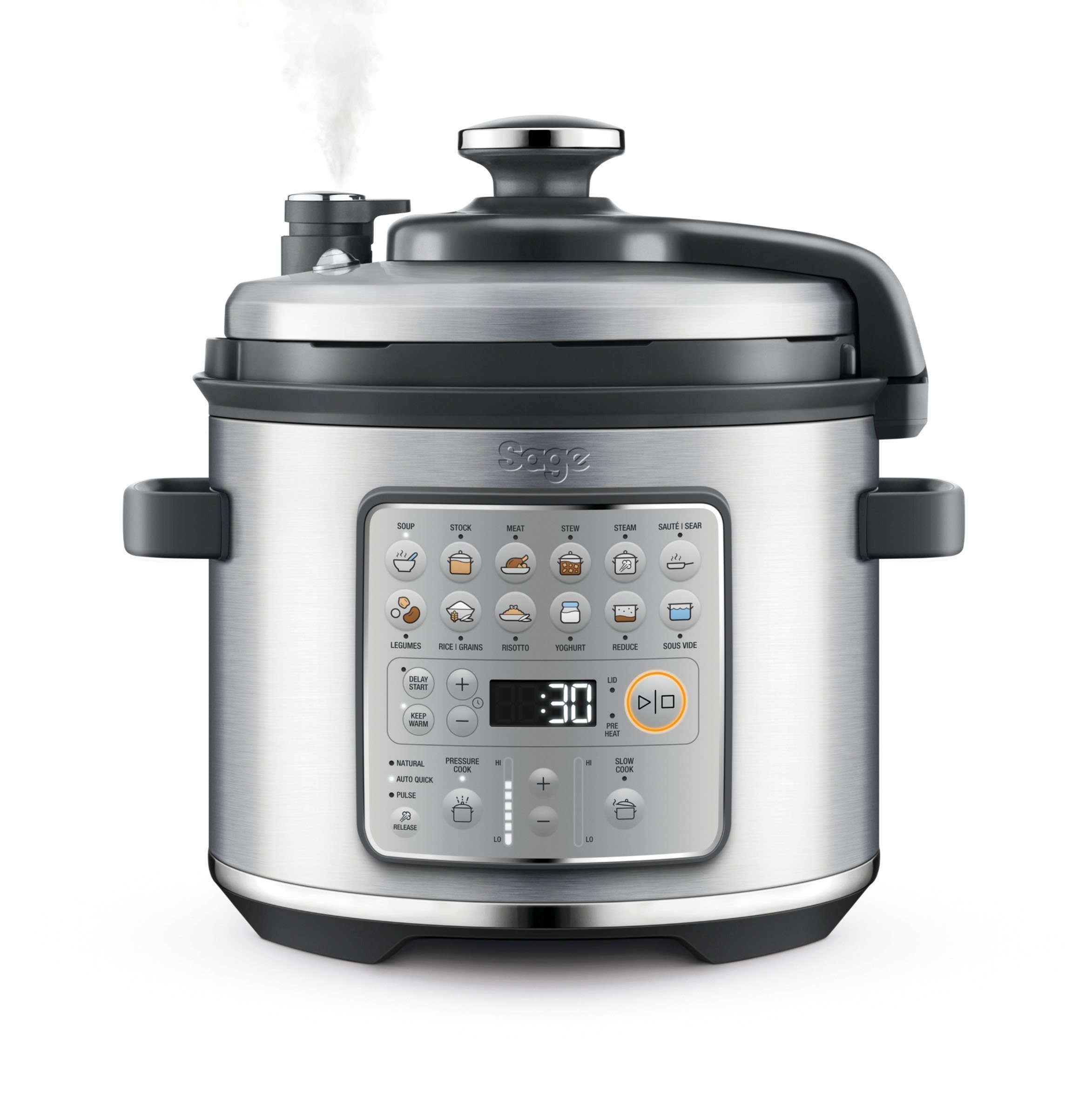 Multikocher SPR680BSS Schnellkochtopf, Dampfgarer
