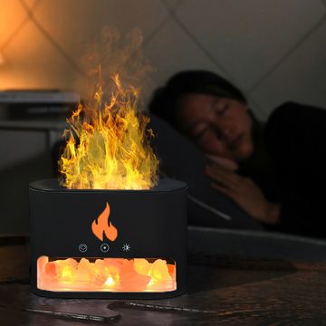 Kpaloft Luftbefeuchter Flame Aroma Diffuser, Verneble, Duftspender, mit Flammeneffekt, Timer, 250ml Wassertank, 4 Farben Wechsel