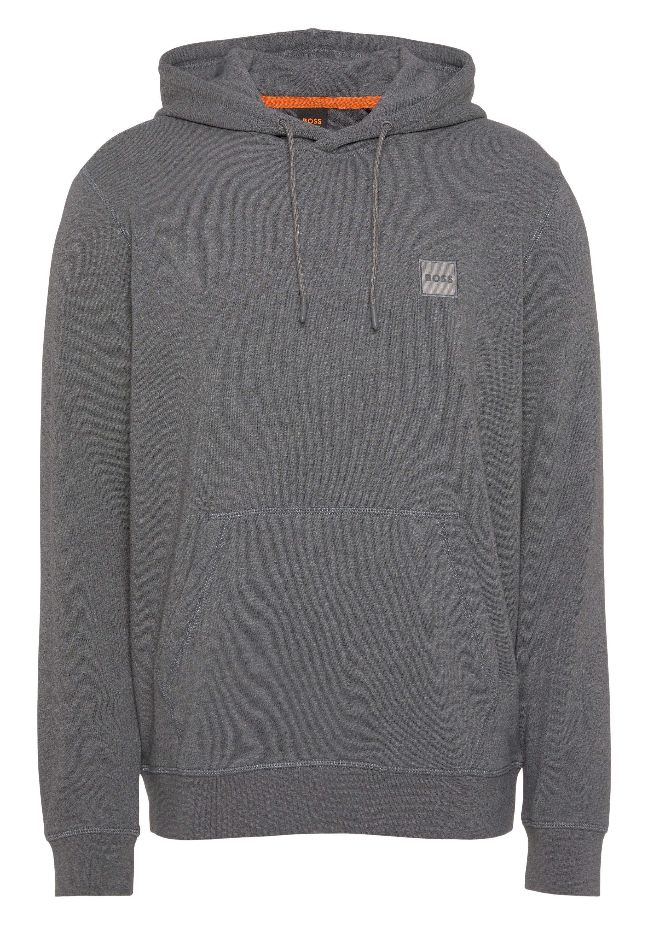 Sweatshirt mit Wetalk Light/Pastel_Grey_051 Kordel BOSS ORANGE