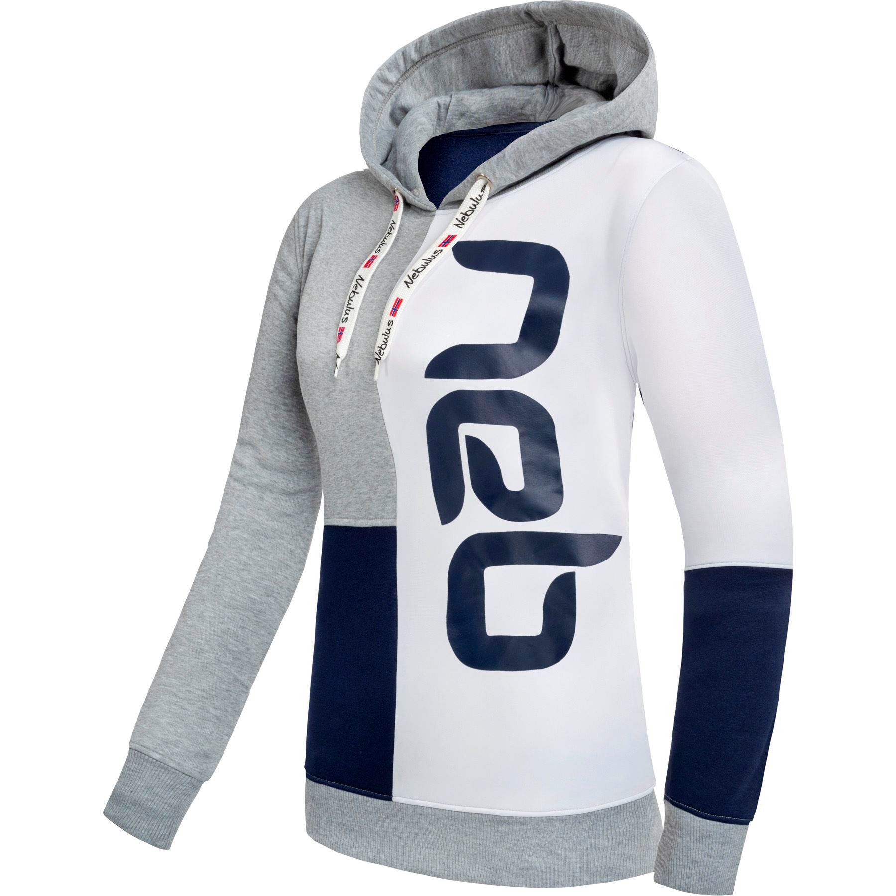 Nebulus Hoodie NEB, P6102 - Damen, navy-weiß-grau, XXL/44