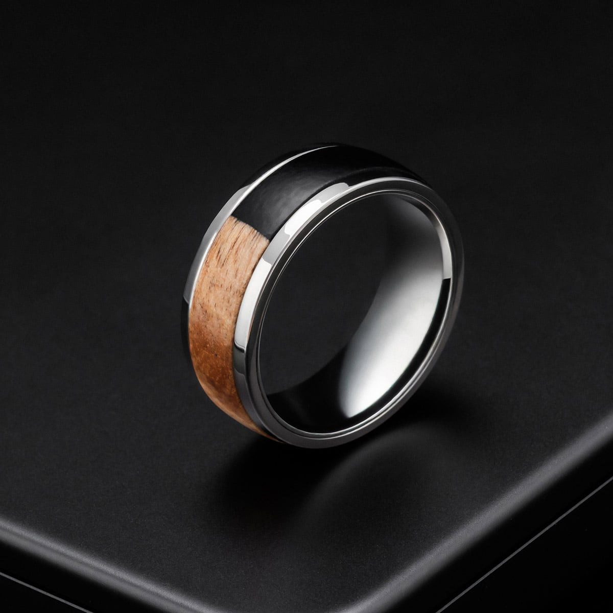 Holzkern Fingerring HerrenSumo Koa/Titan