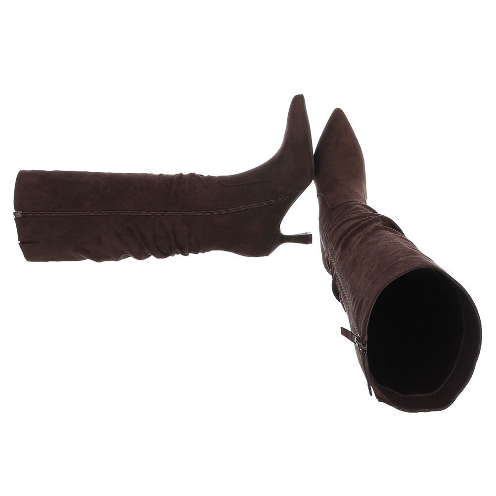 Ital-Design Elegante Overknee-Stiefel mit Stiletto Absatz für Damen Stiefel günstig online kaufen