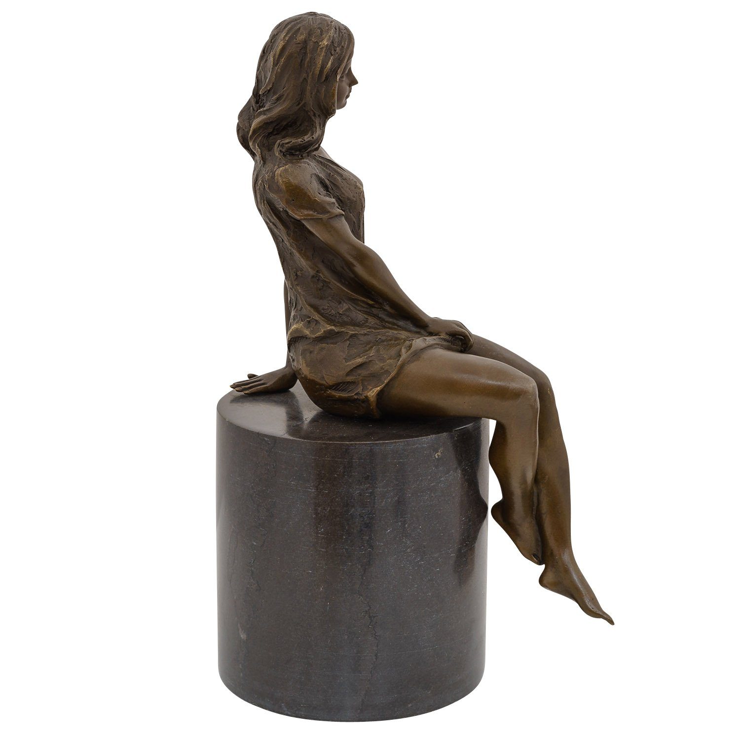 Aubaho Skulptur Bronzeskulptur im Figur Frau Antik-Stil Kunst Bronze Erotik erotische