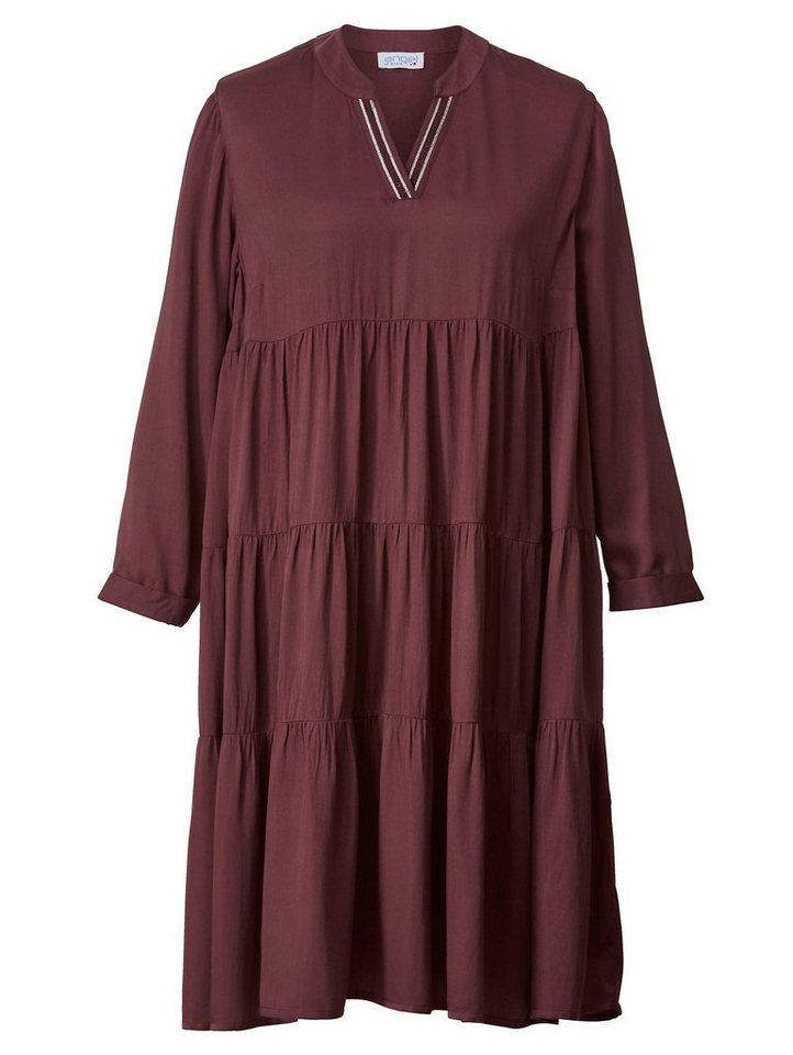 Angel of Style by HAPPYsize Kleid mit gerüschten Stufen in rot