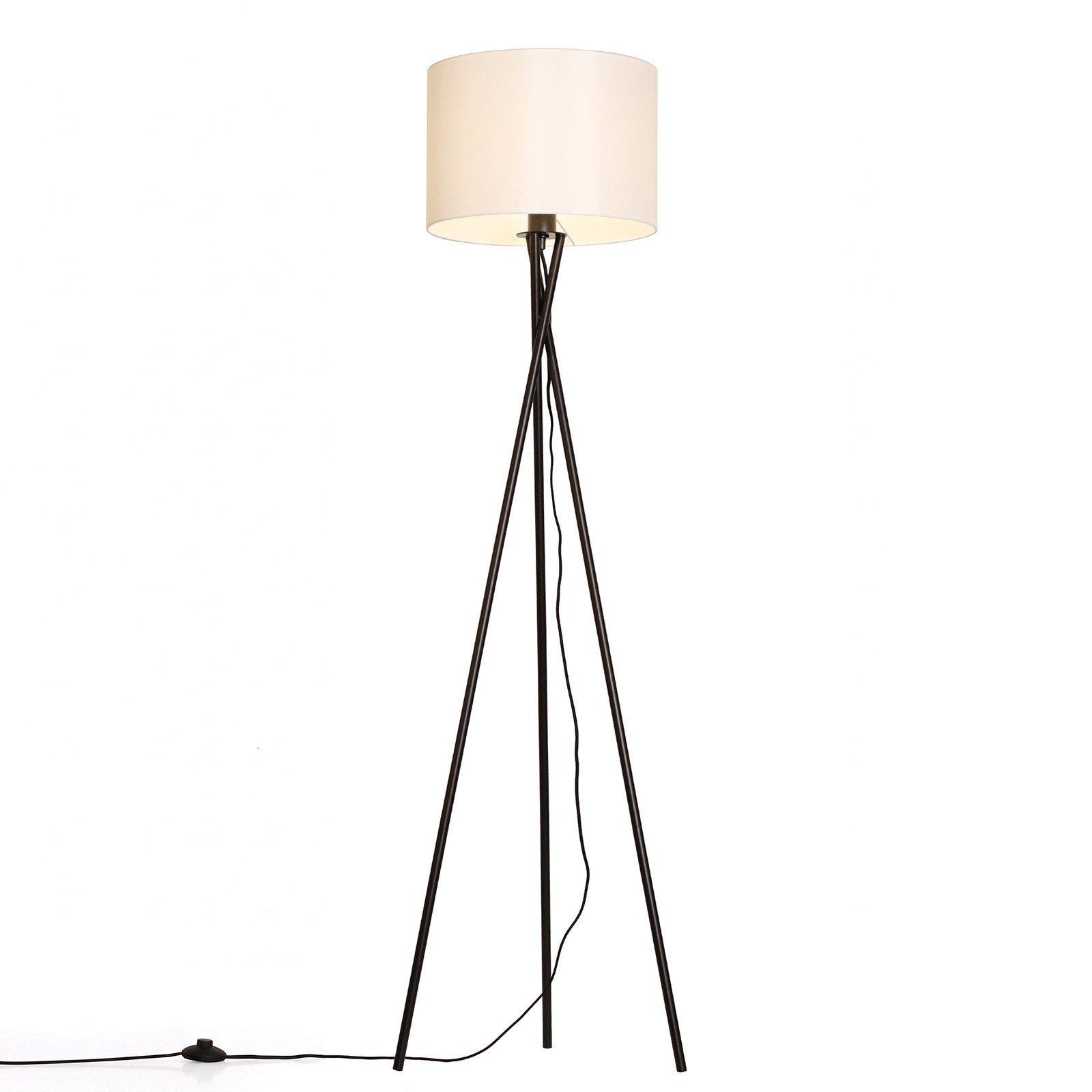 OTTO home Stehlampe Avveline - Textilschirm Stehleuchte, ohne Leuchtmittel, standfestes Stativ, H: 153 cm, Stoffschirm Ø 36 x 25 cm, Fassung E27