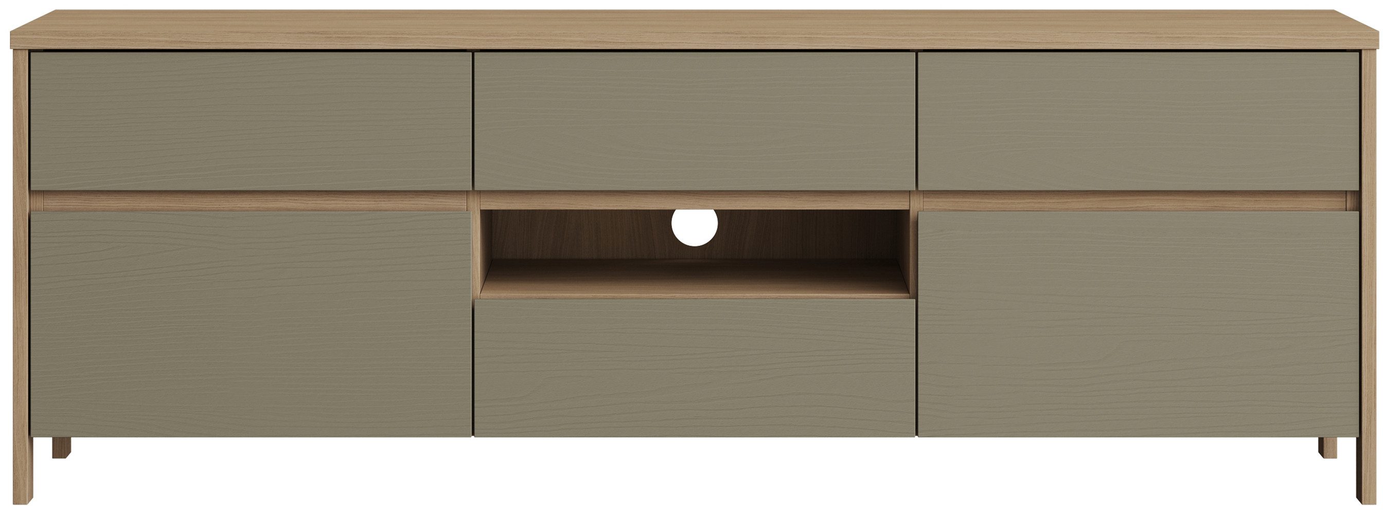 Home affaire TV-Schrank Stranda, moderner TV-Unterschrank, Kommode im Scandi-Style, Lowboard Rahmenoptik, ausreichend Stauraum, vielseitig einsetzbar, 164 cm breit