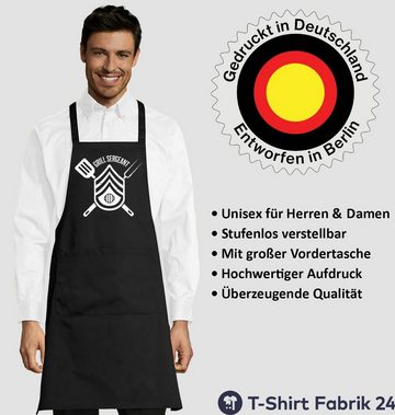 Youth Designz Grillschürze Grill Sergeant Schürze Kochschürze für Männer mit lustigem Spruch, Logo Print