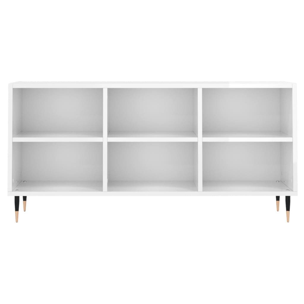 furnicato TV-Schrank Hochglanz-Weiß 103,5x30x50 cm Holzwerkstoff