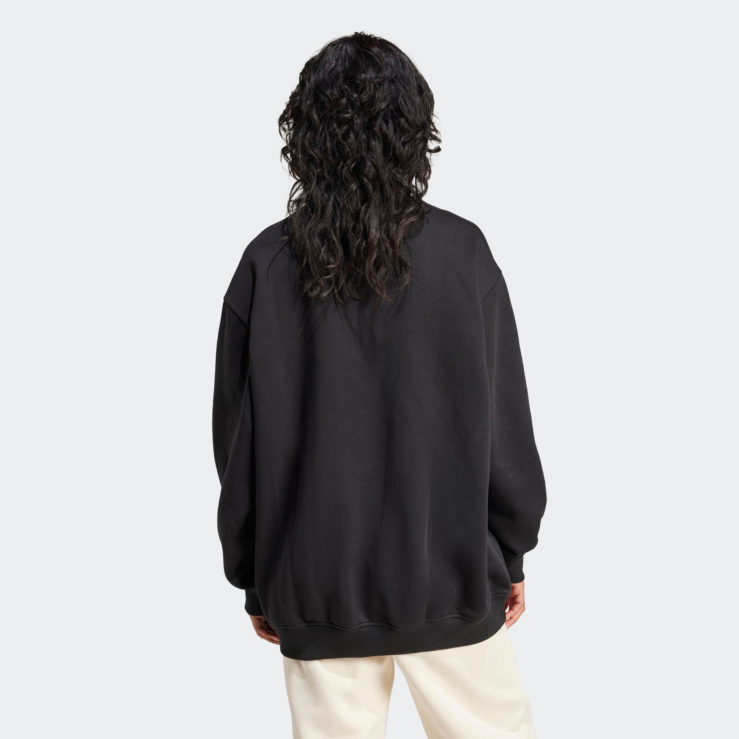adidas Originals Sweatshirt ESS CREW FL OS mit sportlichem Stil, aus Baumwolle