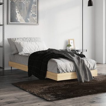 furnicato Bett Bettgestell Sonoma-Eiche 75x190 cm Holzwerkstoff