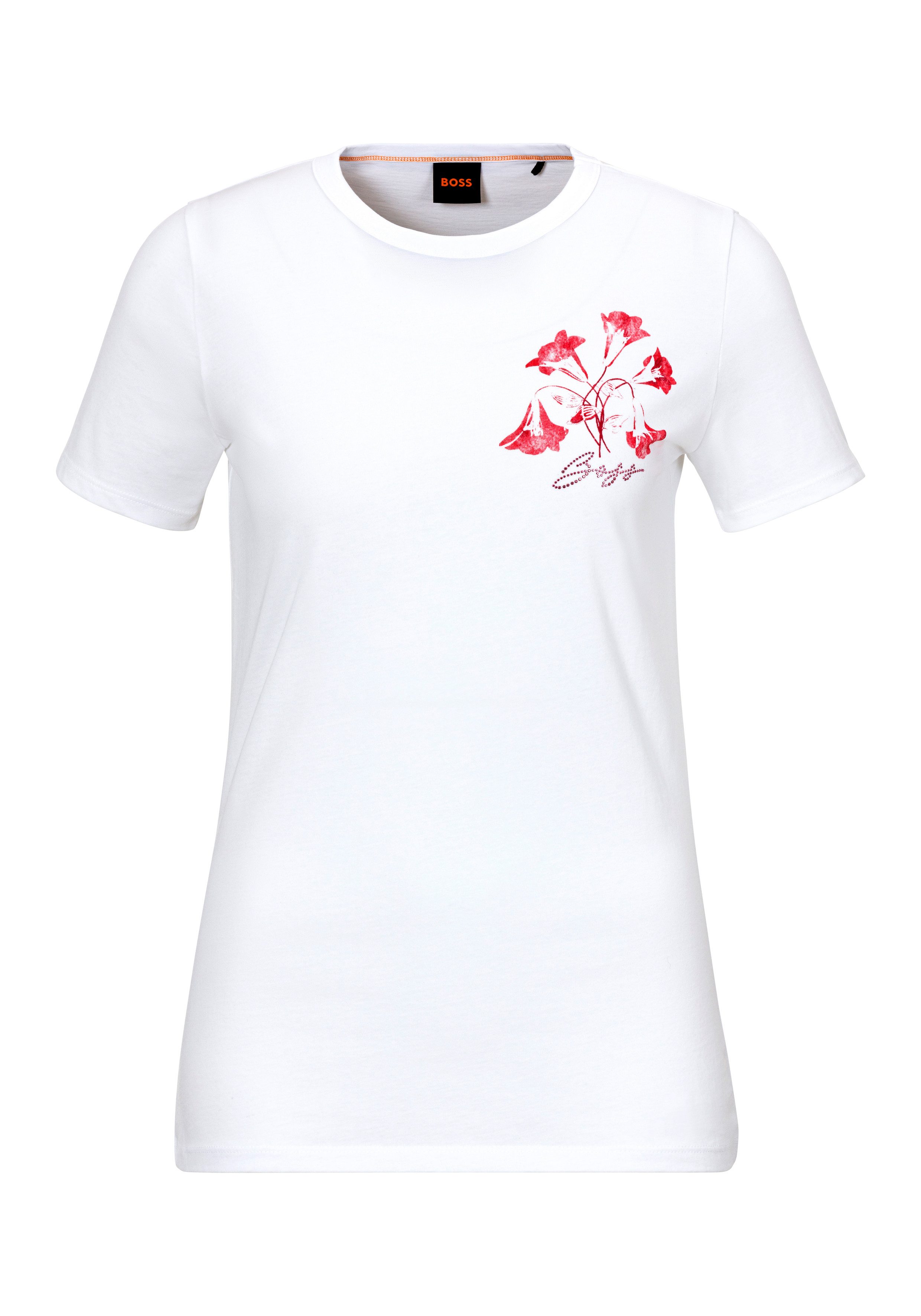 BOSS ORANGE T-Shirt Elogo Print Premium günstig online kaufen