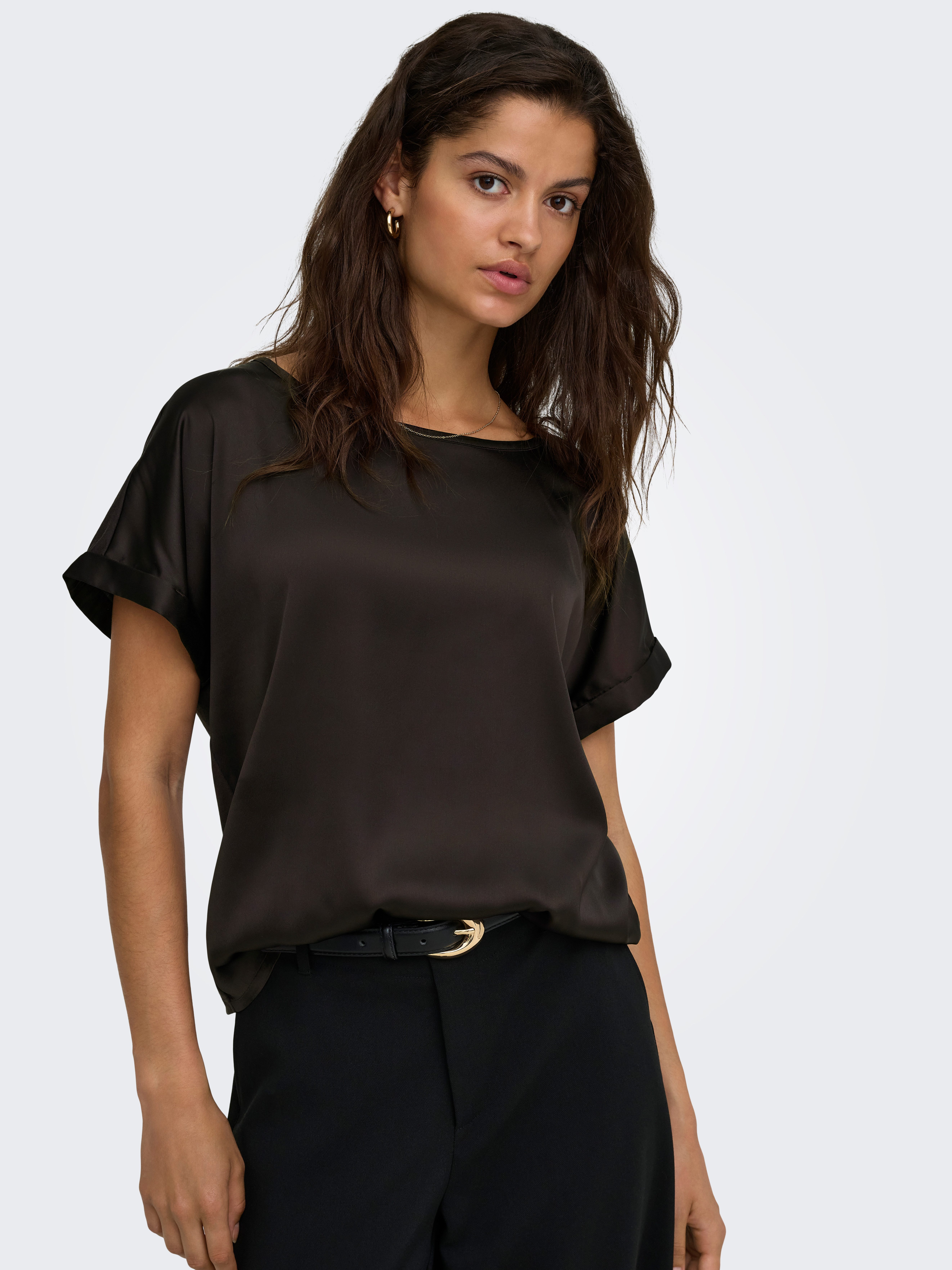 JDY Kurzarmbluse JDYFIFI S/S TOP WVN NOOS Polyester
