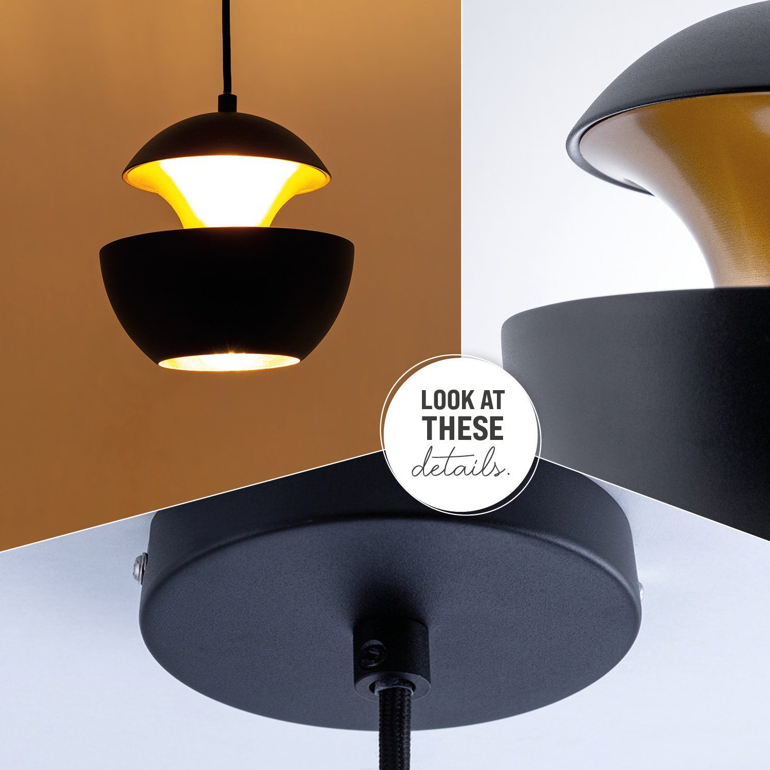 Paco Esstischlampe Leuchtmittel, Indirektes 1,5m BEN, Pendelleuchte ohne Hängelampe Licht Home Kürzbar Textilkabel