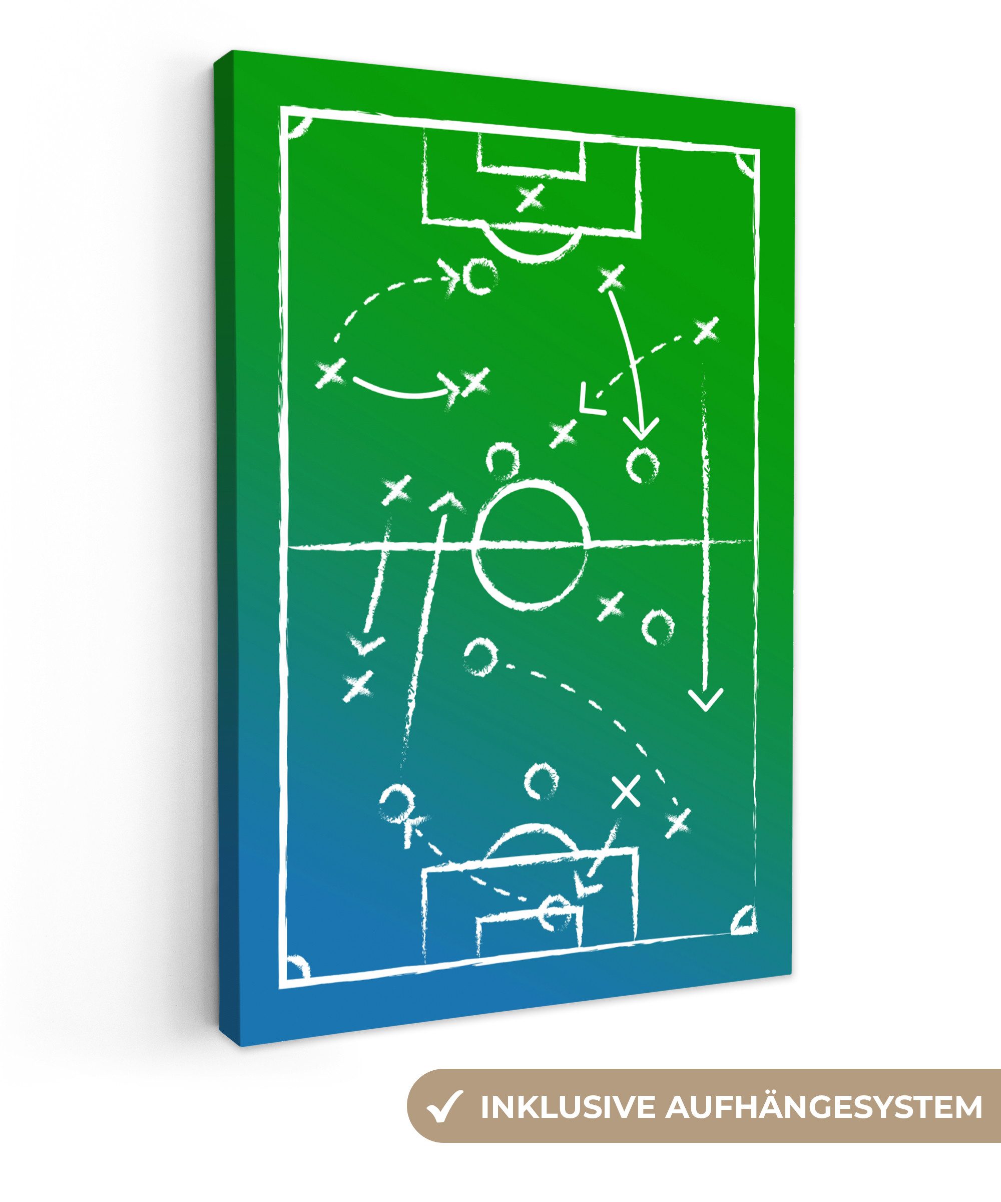 OneMillionCanvasses® Leinwandbild Fußball - Taktik - günstig online kaufen