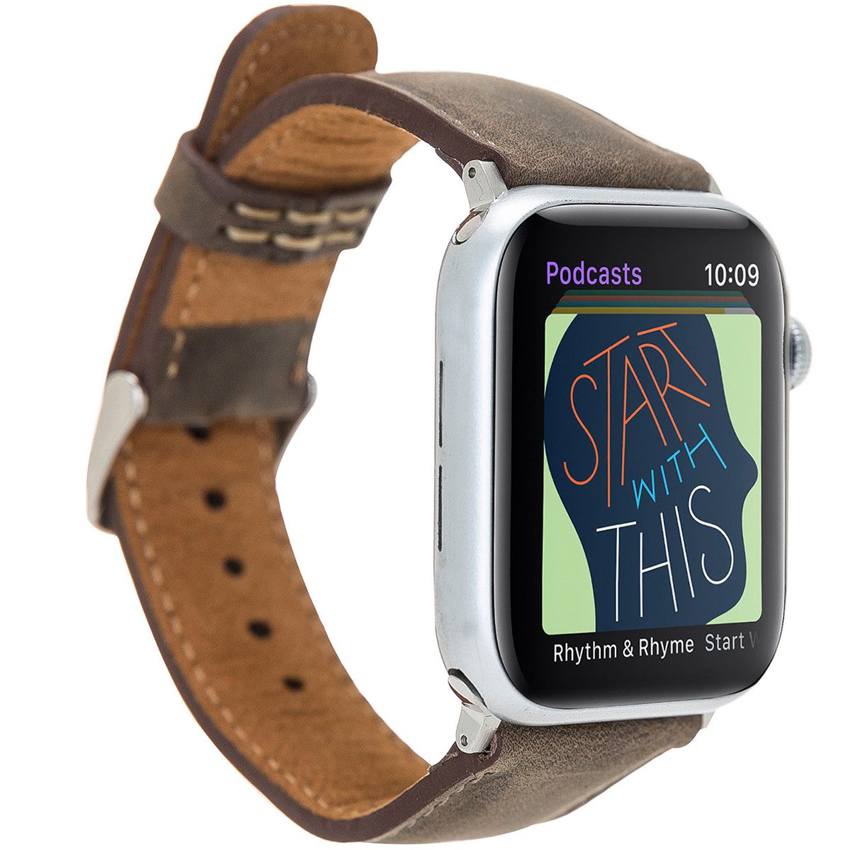 Burkley Smartwatch-Armband Exklusives Vintage Lederarmband, Handmade Stil 22