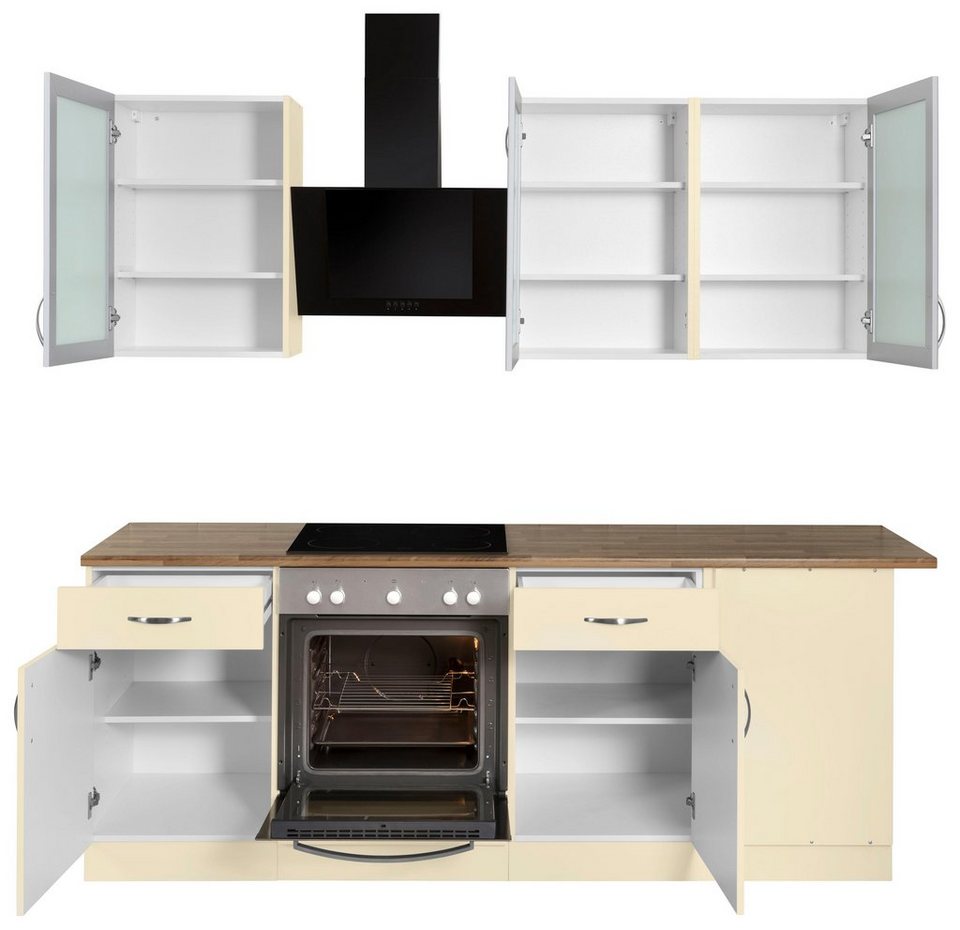 wiho Küchen Winkelküche Peru, mit E-Geräten, Stellbreite 220 x 245 cm