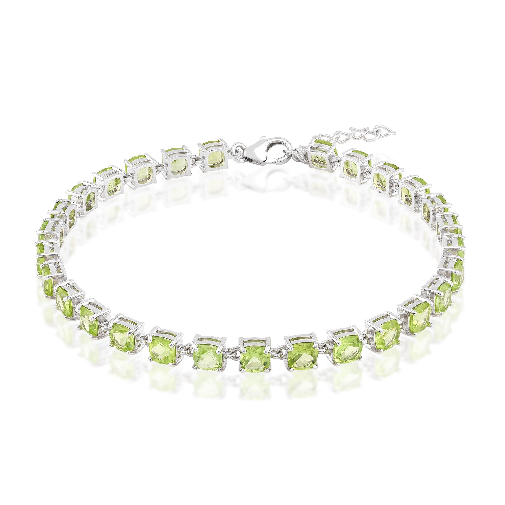 Cavill Silberarmband Armband aus Burma-Peridot und Silber, rhodiniert (1-tlg)
