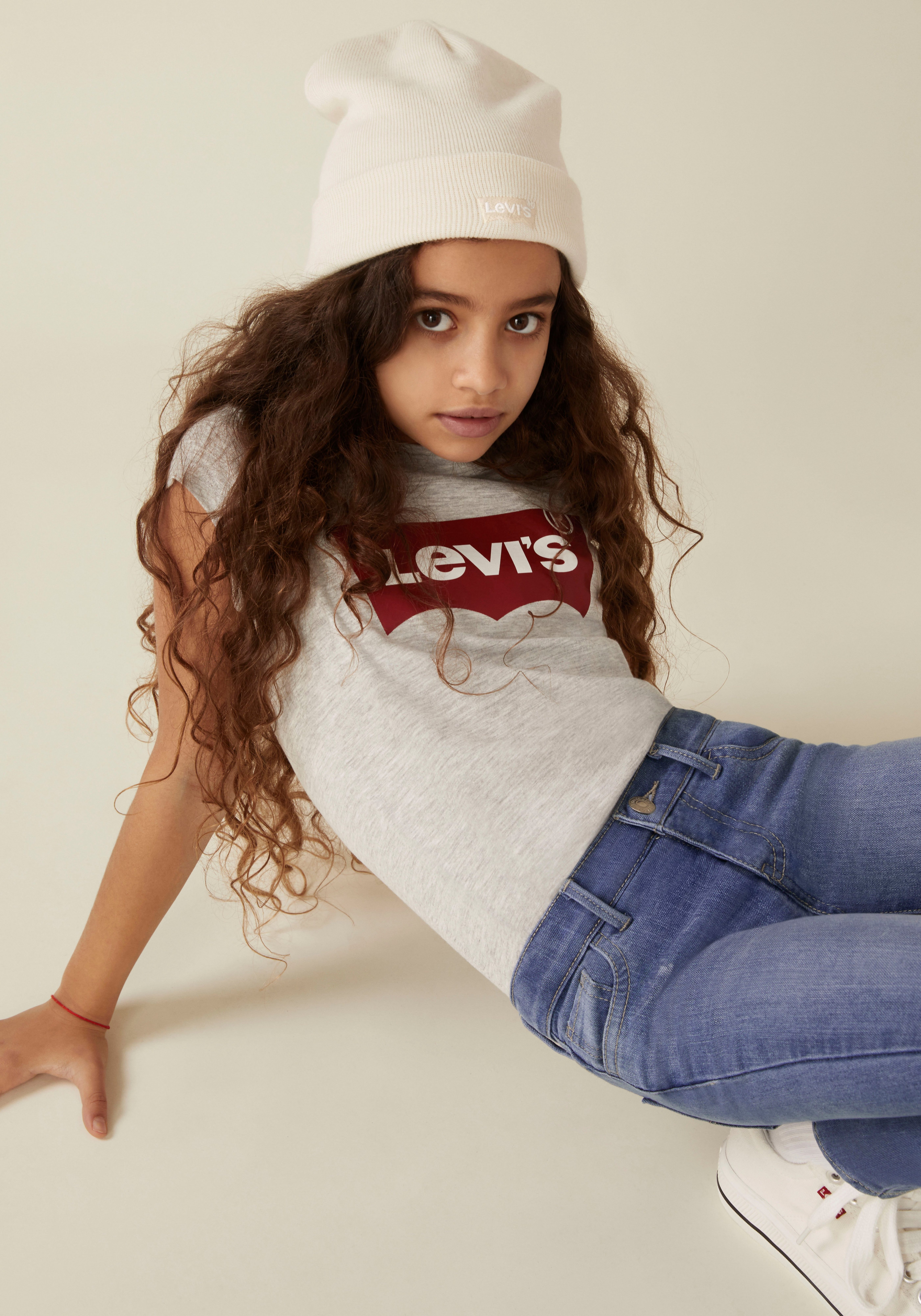 hellgrau-meliert Kids BATWING T-Shirt GIRLS for Levi's® TEE