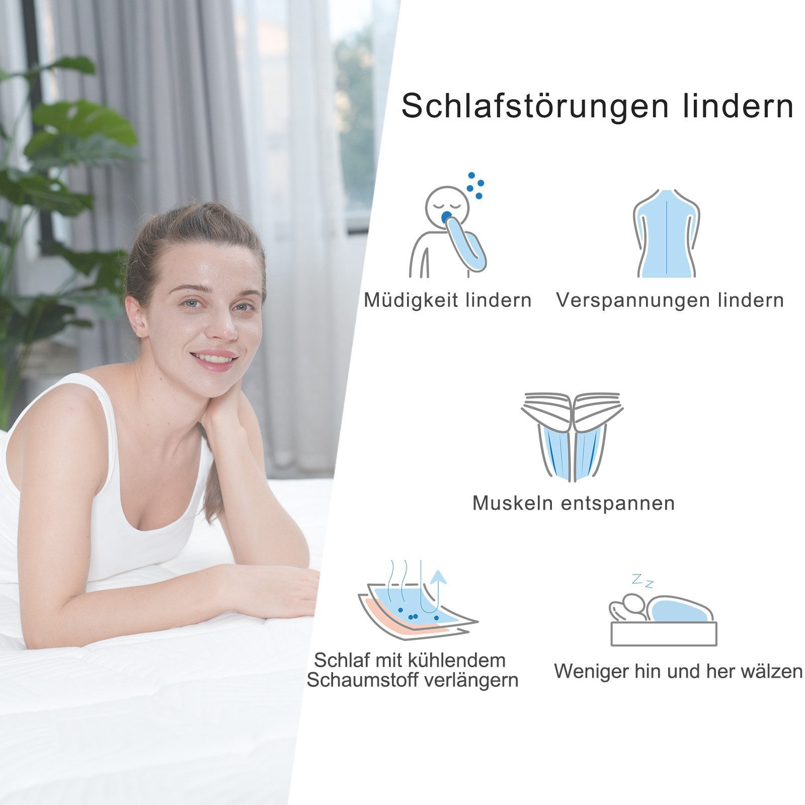 Taschenfederkernmatratze 7-Zonen Matratze, 10 Schichten aus hochwertigem Material, Wendbar, HOMAVO, 25 cm hoch, (Wendbar H3/H4), INTEGRIERTER TOPPER – Bild 5 von 5