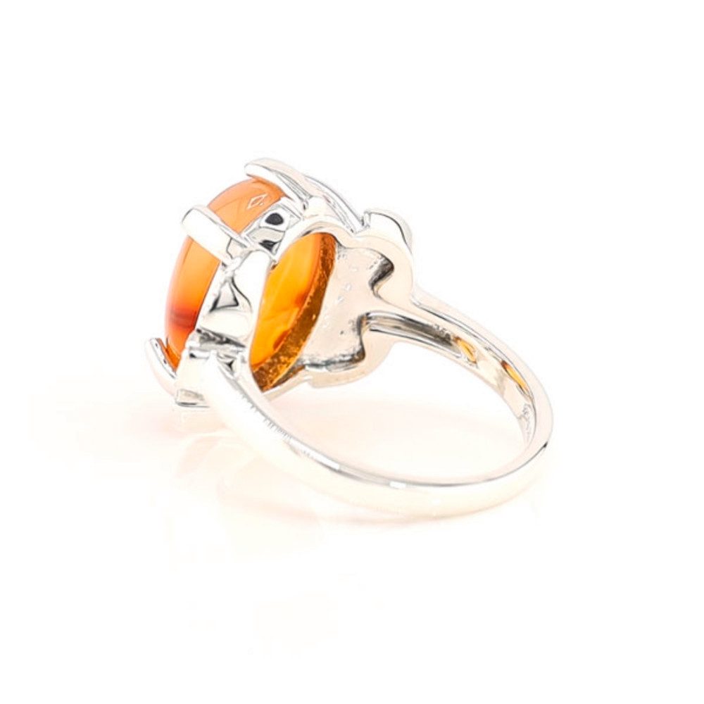 Cavill Silberring Karneol-Silberring 5,44 ct Oval mit Markasit in 925 Sterling Silber (1-tlg)