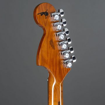 Fender E-Gitarre, Tom Delonge Starcaster Satin Shoreline Gold - E-Gitarre