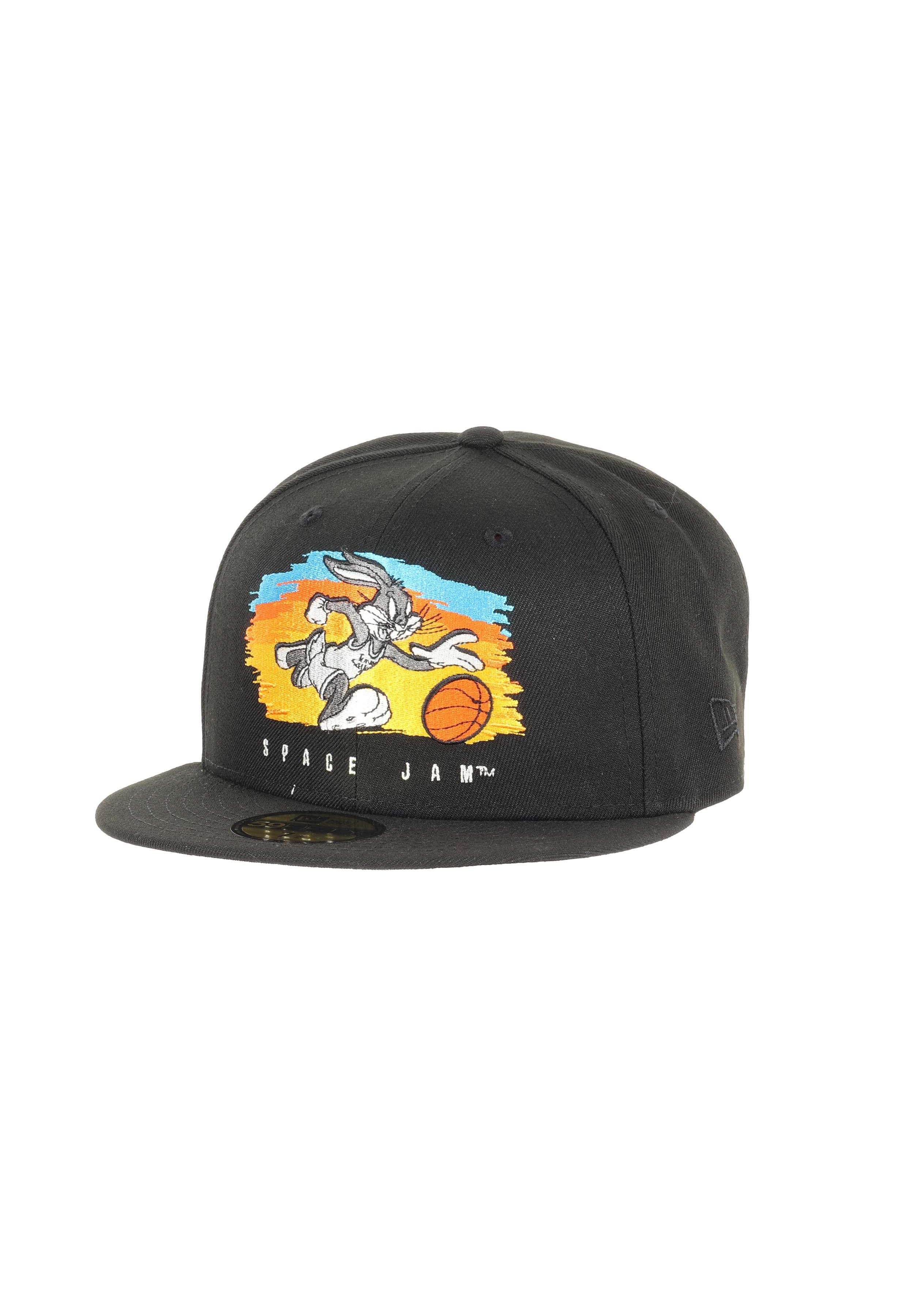 New Era Flat Cap Bugs Bunny Looney Tunes Space Jam Schwarz 59Fifty Basecap New Era (1-St)