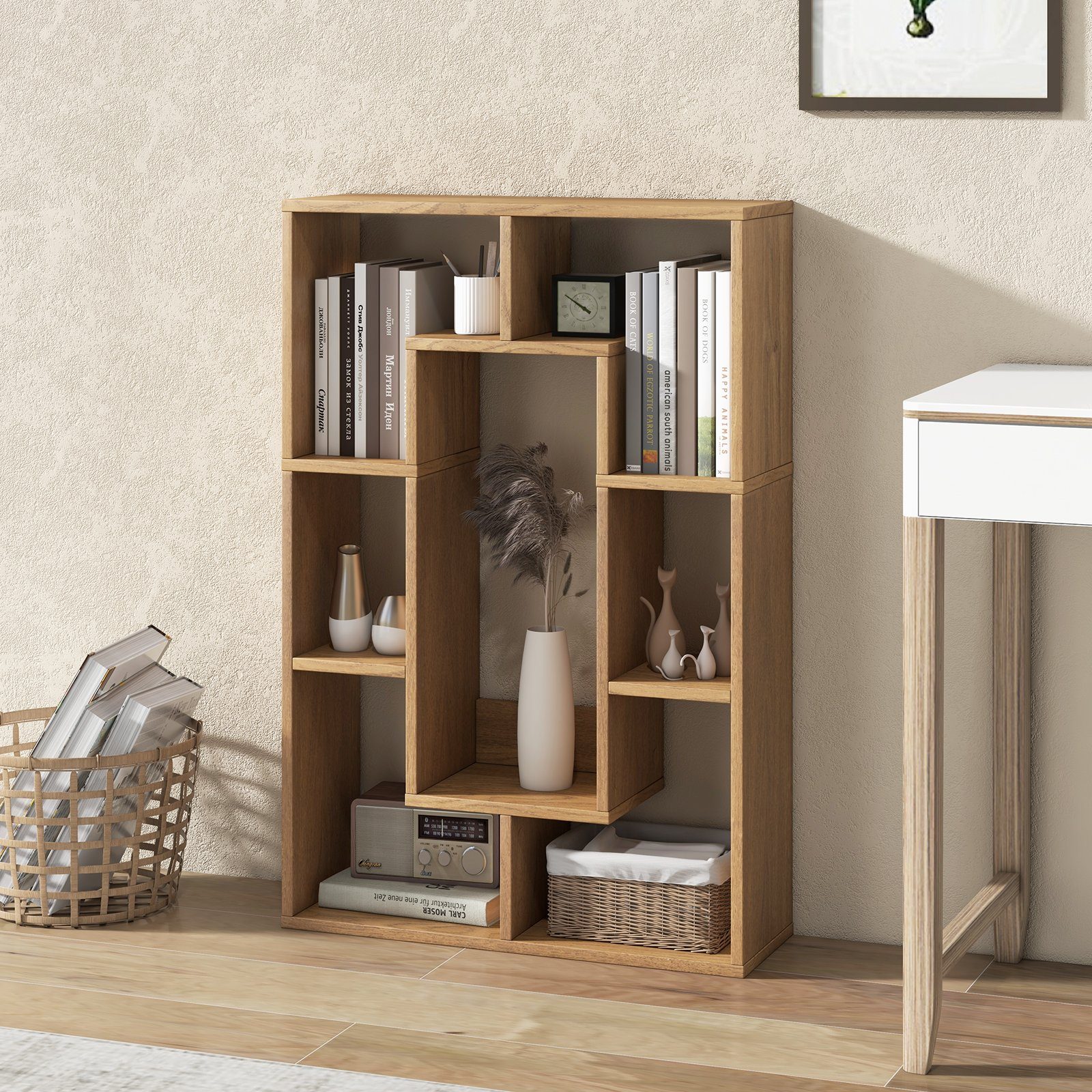 COSTWAY Bücherregal, Standregal mit 7 Fächern günstig online kaufen