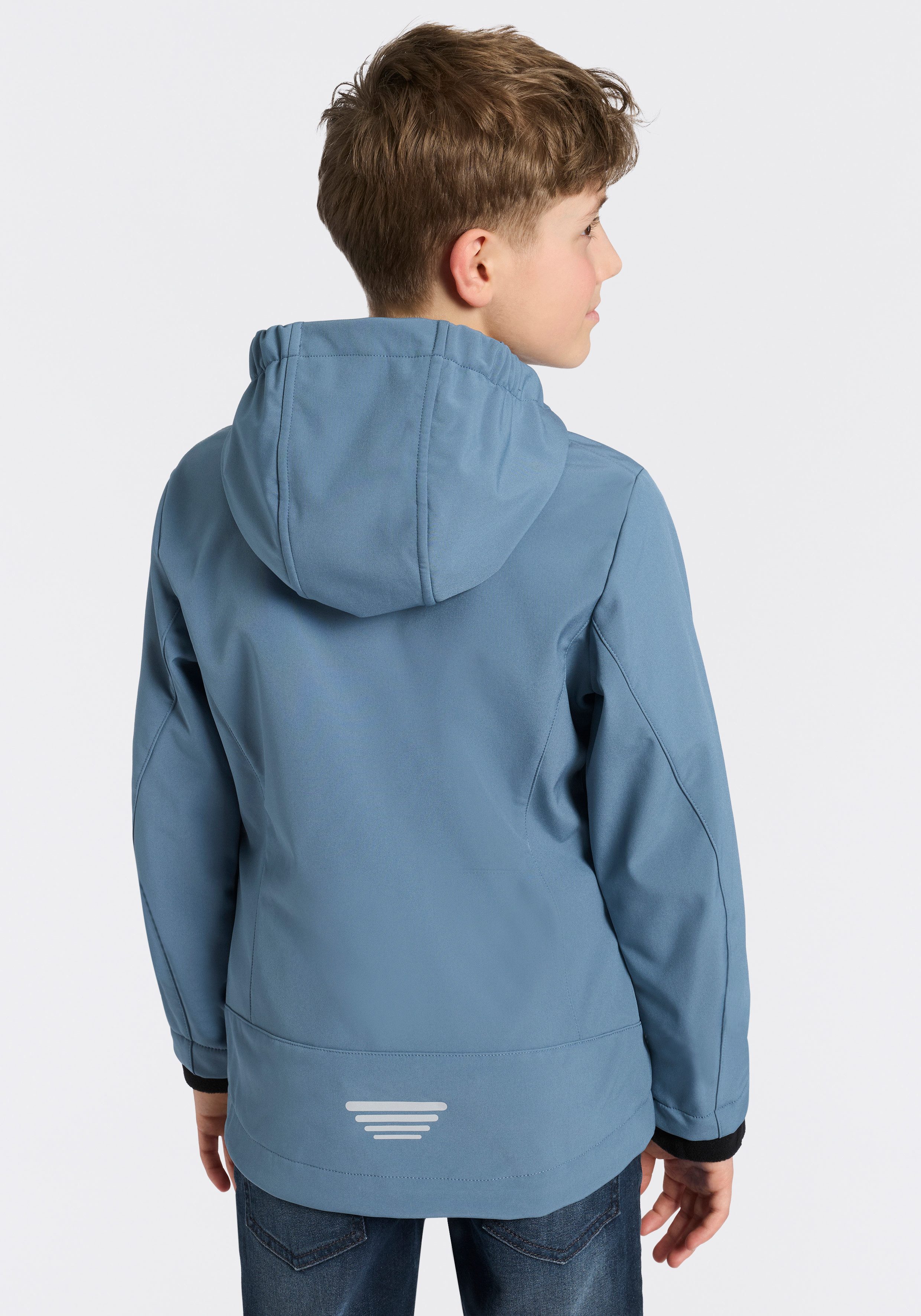 CMP Softshelljacke KID G SOFTSHELL JACKET für Kinder, mit Kapuze, atmungsaktiv, wasserabweisend, windabweisend