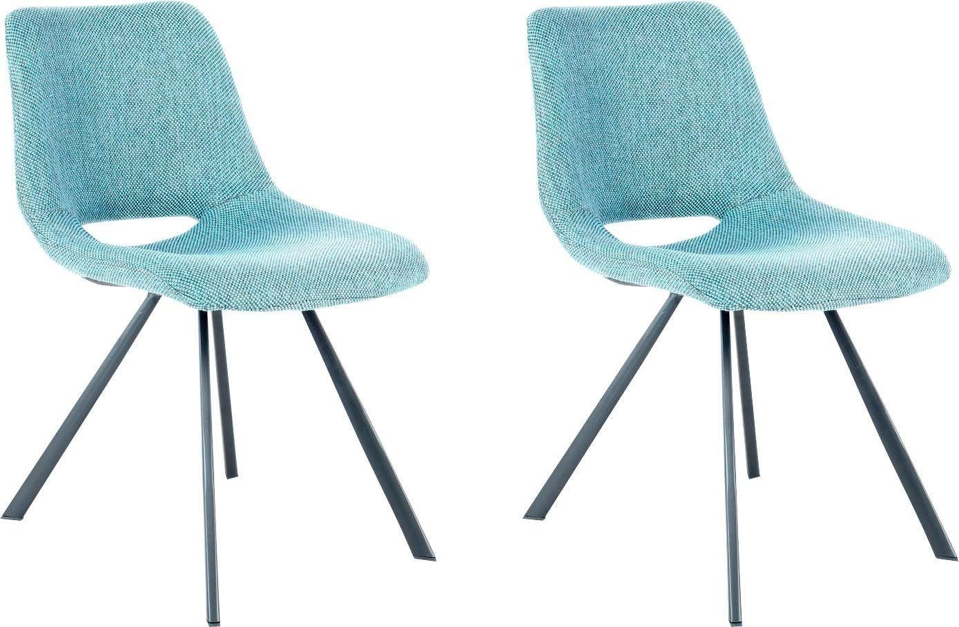 Kayoom Stuhl Josephine 325 2er-Set, zeitloses Design, mit geometrischer Aussparung (Set, 2 St), pflegeleicht, schlicht, weiche Polsterung für angenehmes Sitzgefühl