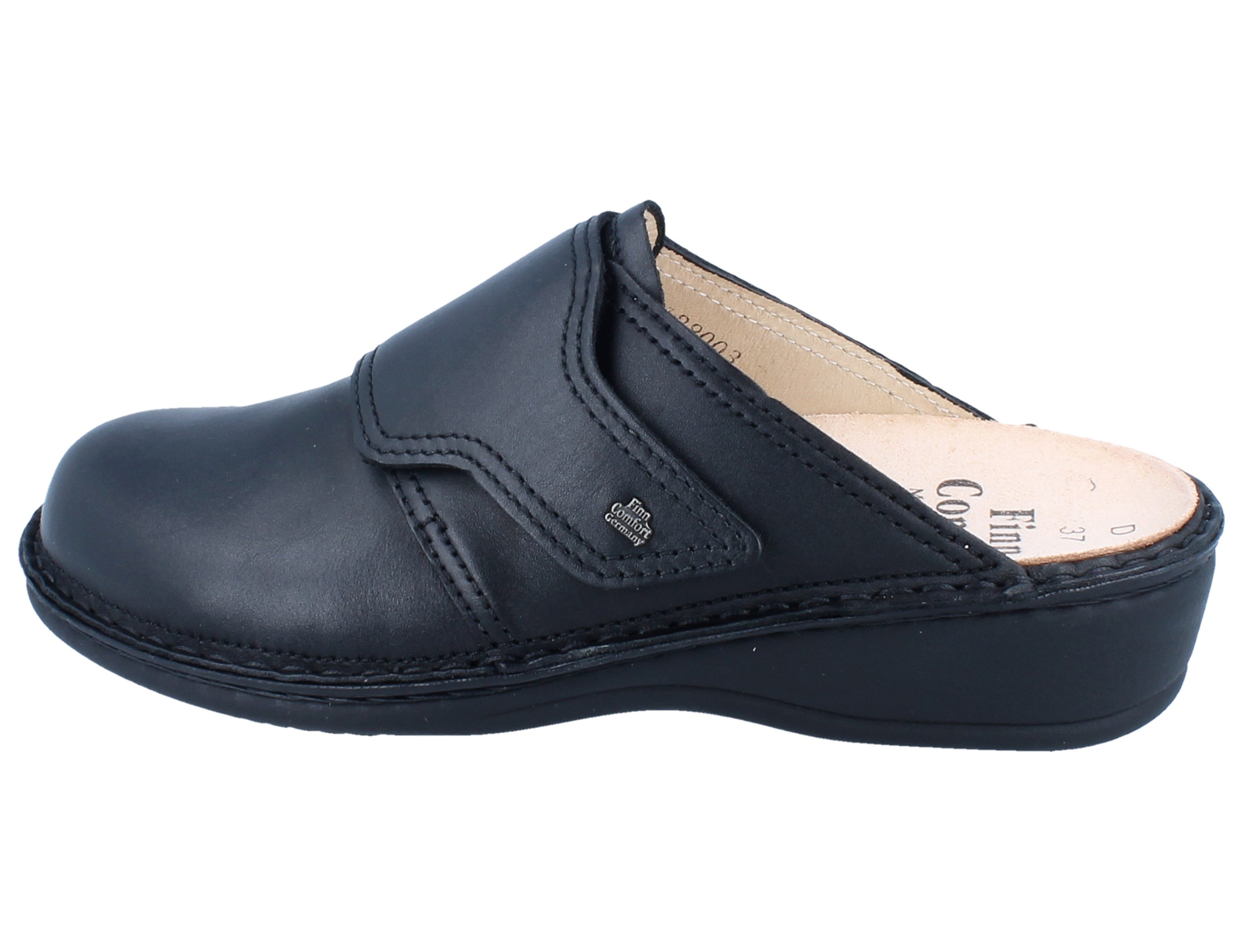Finn Comfort FINN COMFORT Aussee Damen Clog schwarz Glattleder - Größe: 37 Clog Wechselfußbett