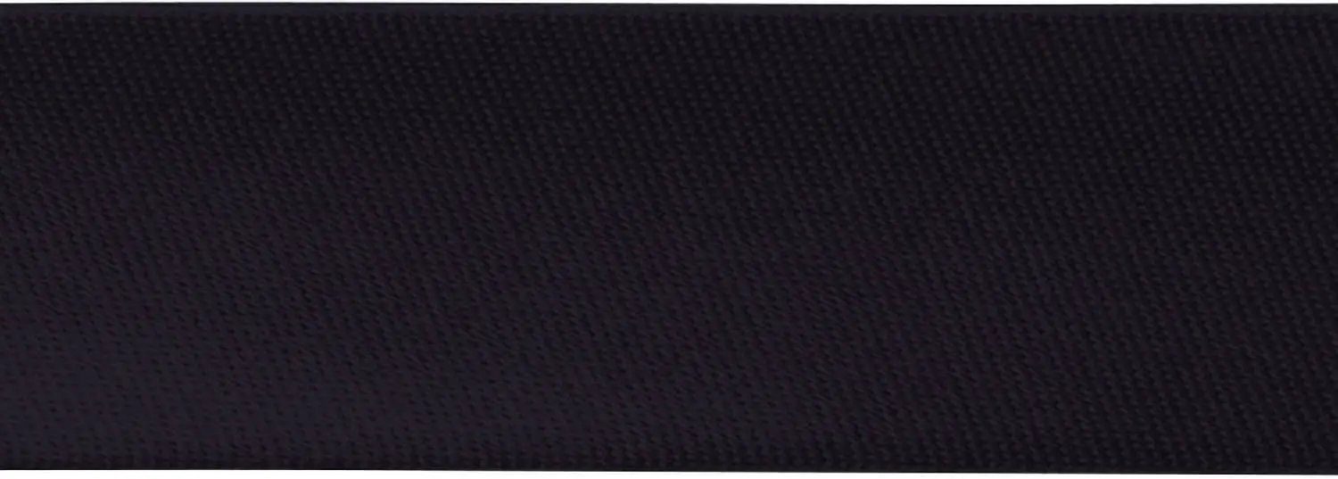 Stofferia Stoff Satin-Schrägband gefalzt 40/20 Meterware Schwarz, Meterware