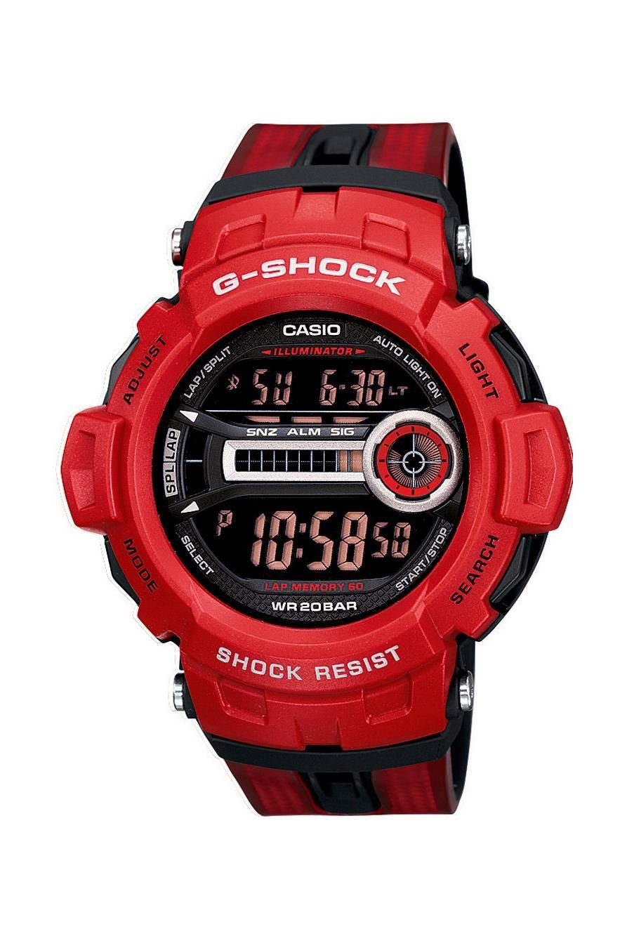 Herren Uhren CASIO Chronograph G-Shock, mit Datumsanzeige, 24-Std. Anzeige, Stoppuhr, Alarm, Beleuchtung, Countdown-Timer, Weltu