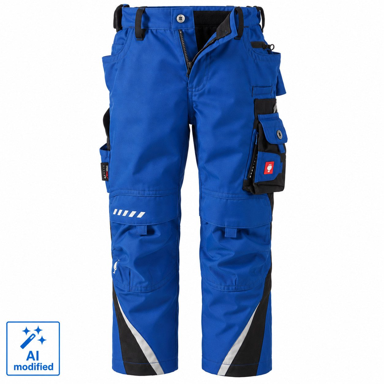 Engelbert Strauss Softshellhose Kinder WINTER Bundhose e.s.motion Farbe kornblau/schwarz