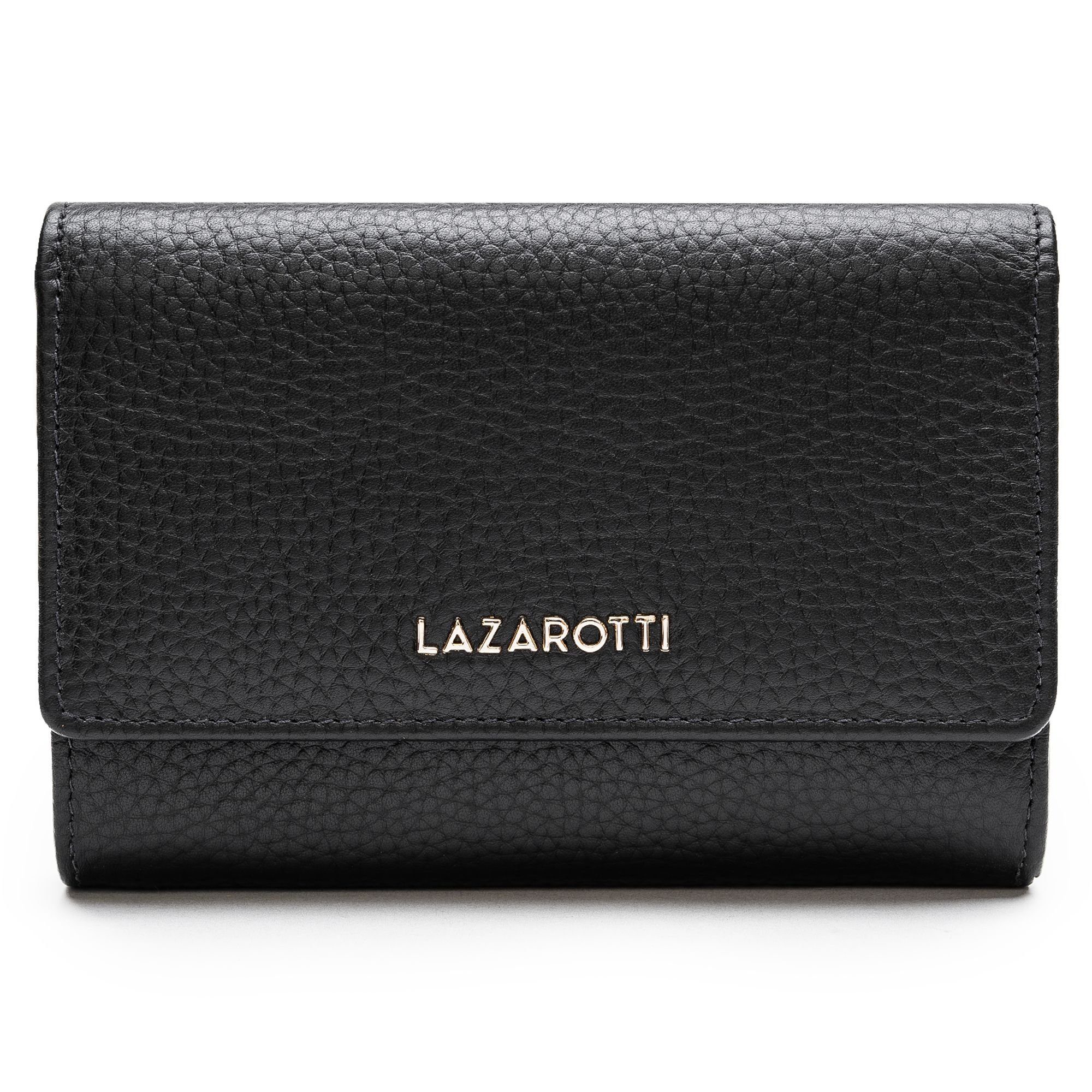 Lazarotti Geldbörse black Bologna Leder Leather