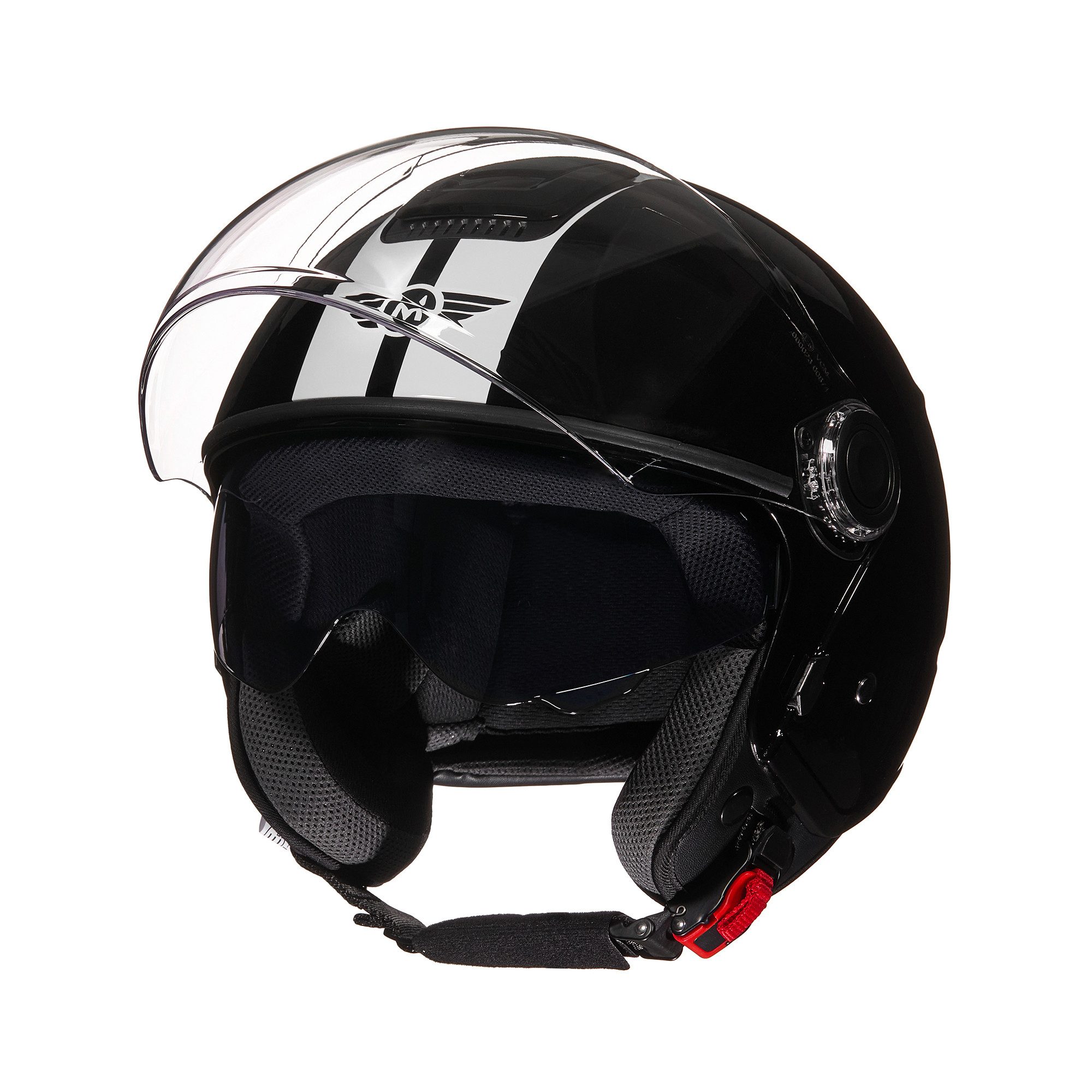MOTO HELMETS Motorradhelm Integralhelm Motorrad Full Helm U-52 Racing, Helm für Motorrad Roller, Schnellverschluss, Sonnenvisier, nur 1050g