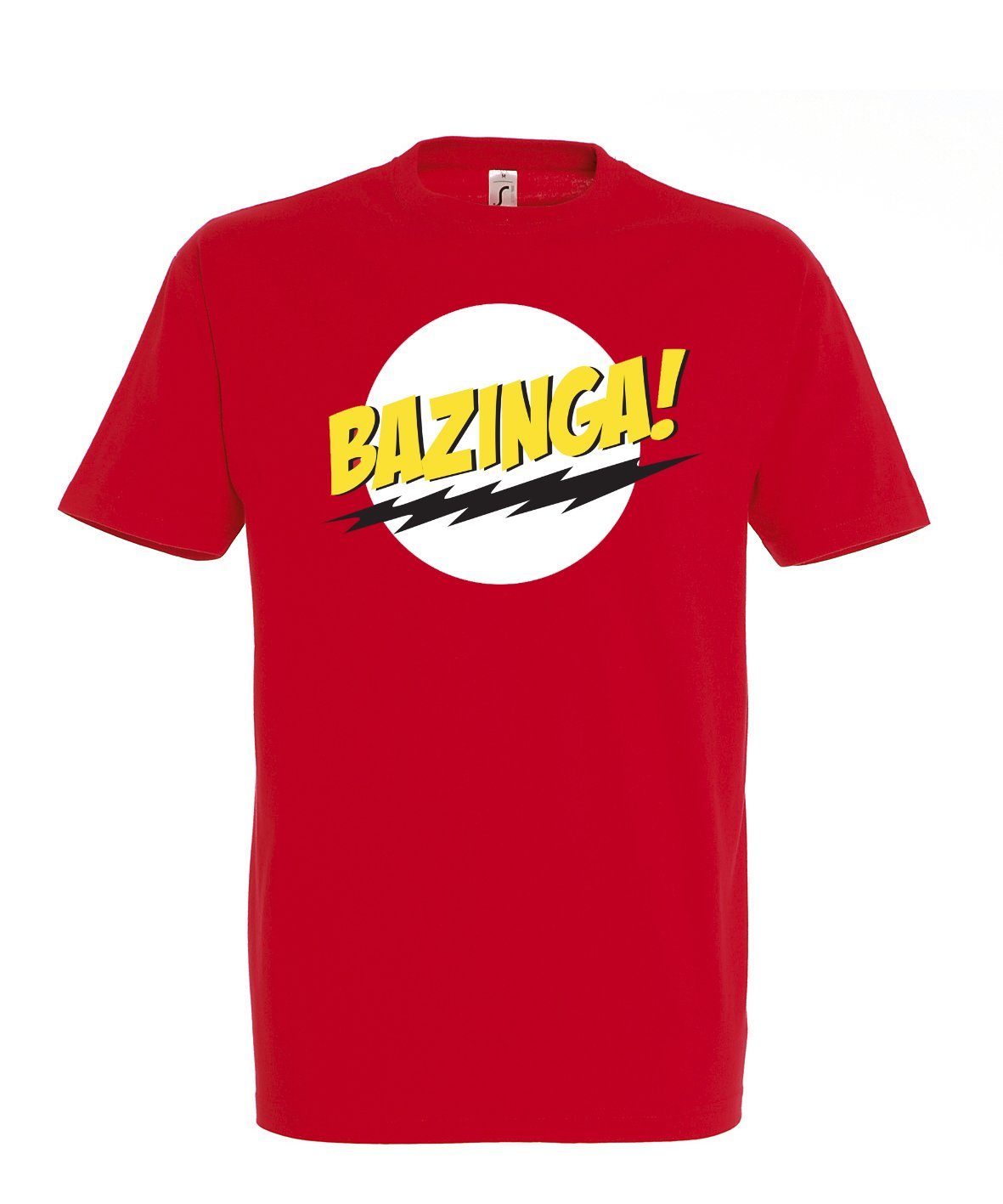 Bazinga Designz Rot Modell T-Shirt Mit T-Shirt Frontprint Herren Youth trendigem