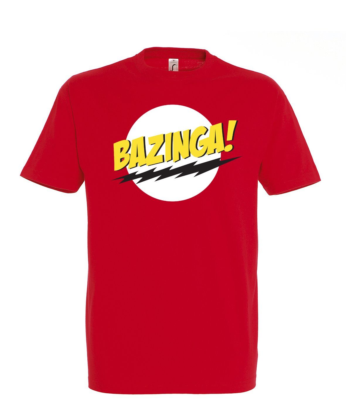 Youth Designz T-Shirt Modell Bazinga Herren T-Shirt Mit trendigem Frontprint Rot