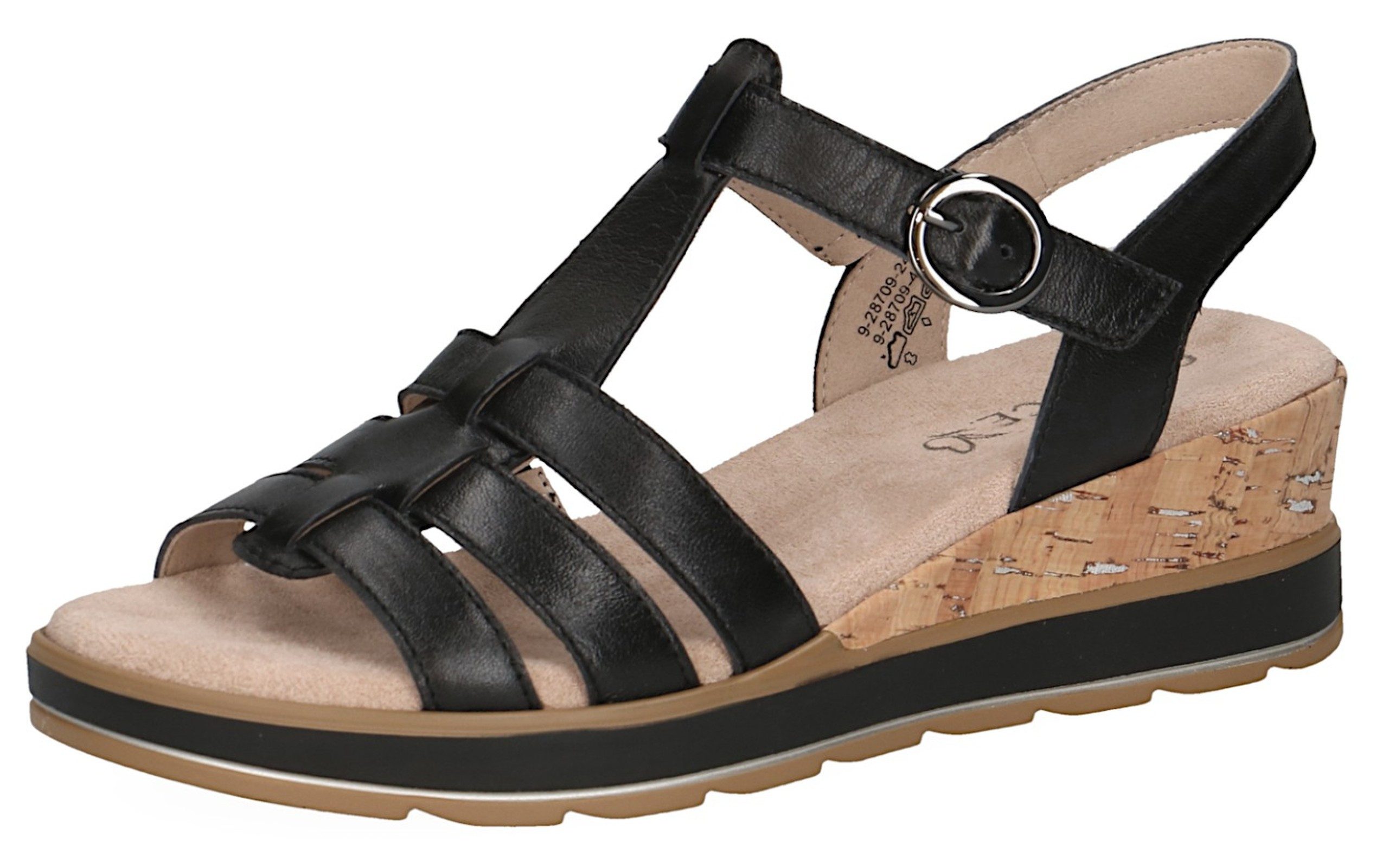 Caprice 9-28709-44 022 Black Nappa Sandale günstig online kaufen