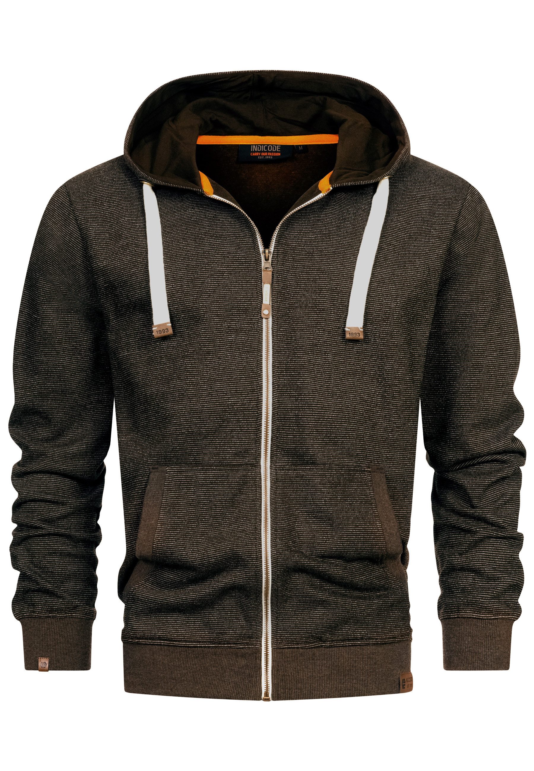 Indicode Sweatjacke INBaustian mit kuscheliger Innenseite günstig online kaufen