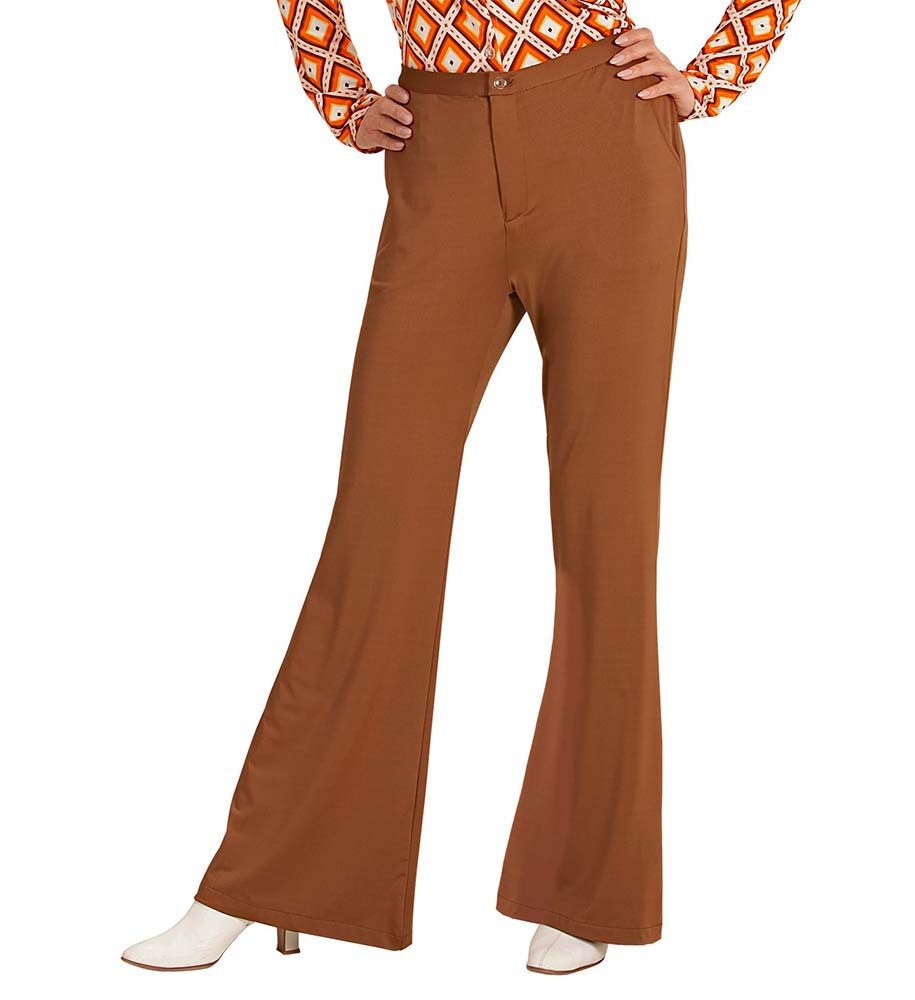 Widmann S.r.l. Kostüm Schlaghose Damen Groovy 70s braun