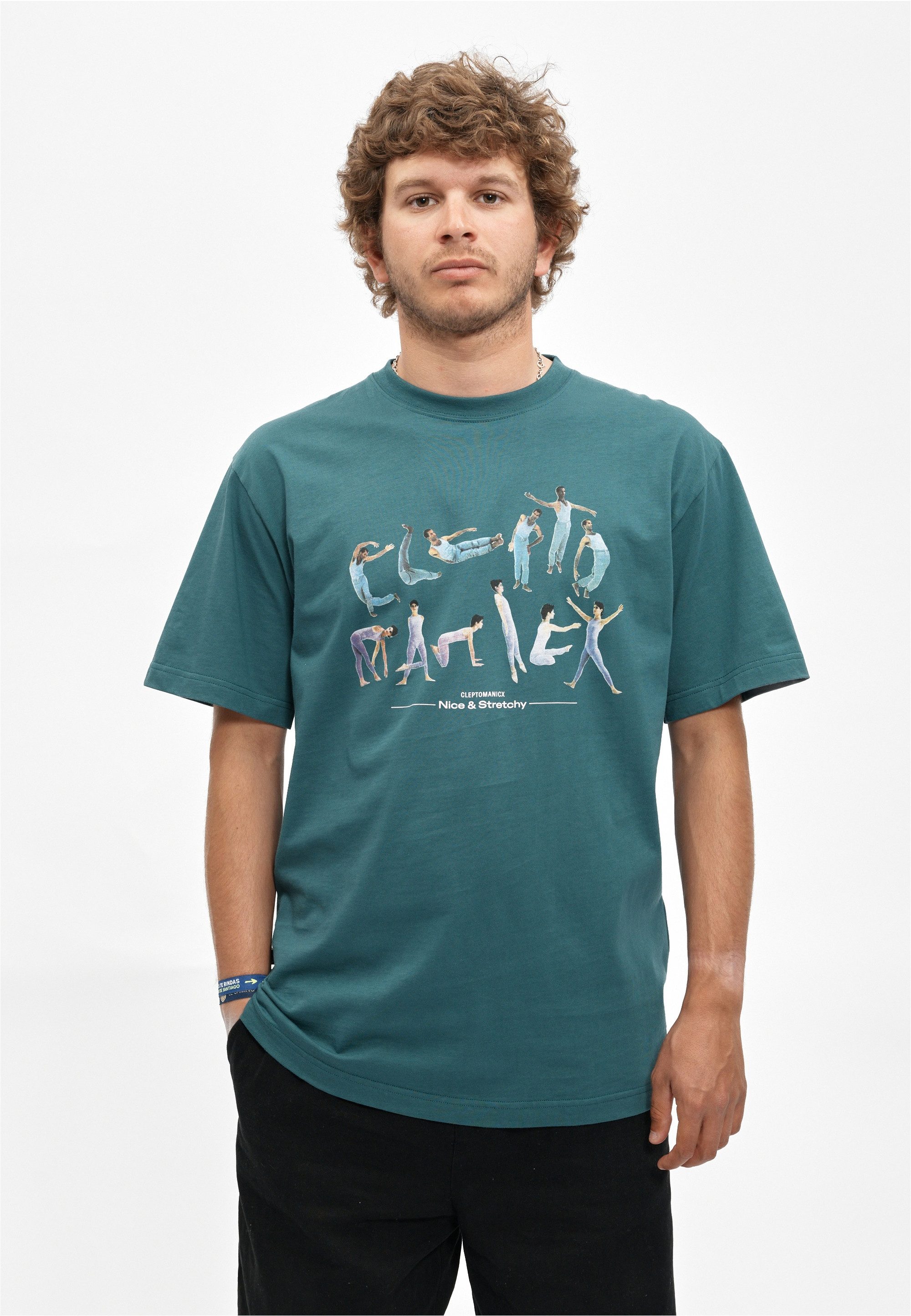 Cleptomanicx T-Shirt Stretchy mit großem Frontprint