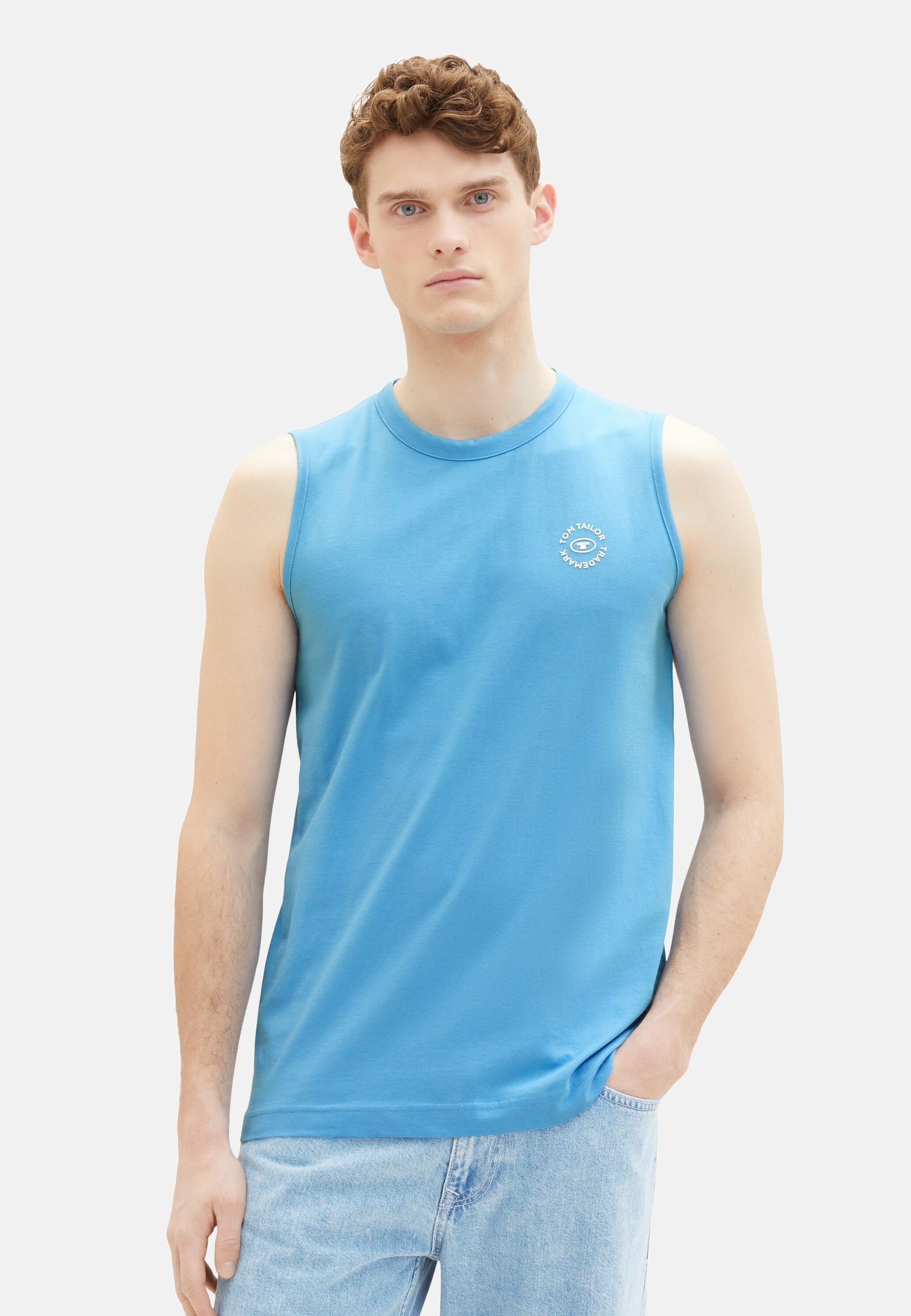 TAILOR blau TOM ärmelloses Tanktop Tank-Top T-Shirt (1-tlg)