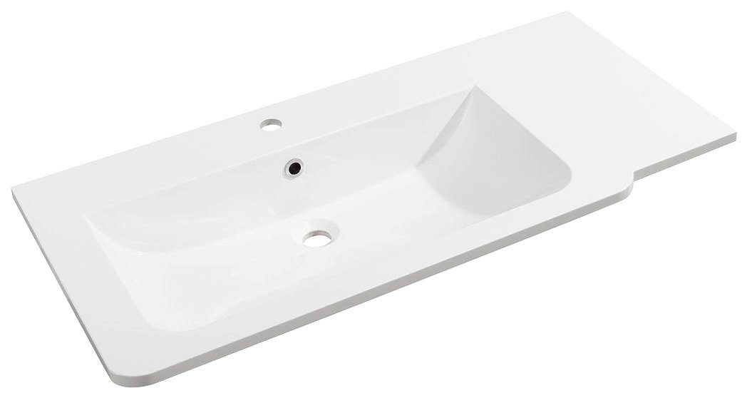 FACKELMANN Einbauwaschbecken Luxor, Gussmarmorbecken, kombinierbar mit Waschenbeckenbeleuchtung