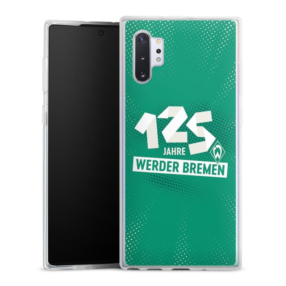 DeinDesign Handyhülle 125 Jahre Werder Bremen Offizielles Lizenzprodukt, Samsung Galaxy Note 10 Plus Silikon Hülle Bumper Case Smartphone Cover