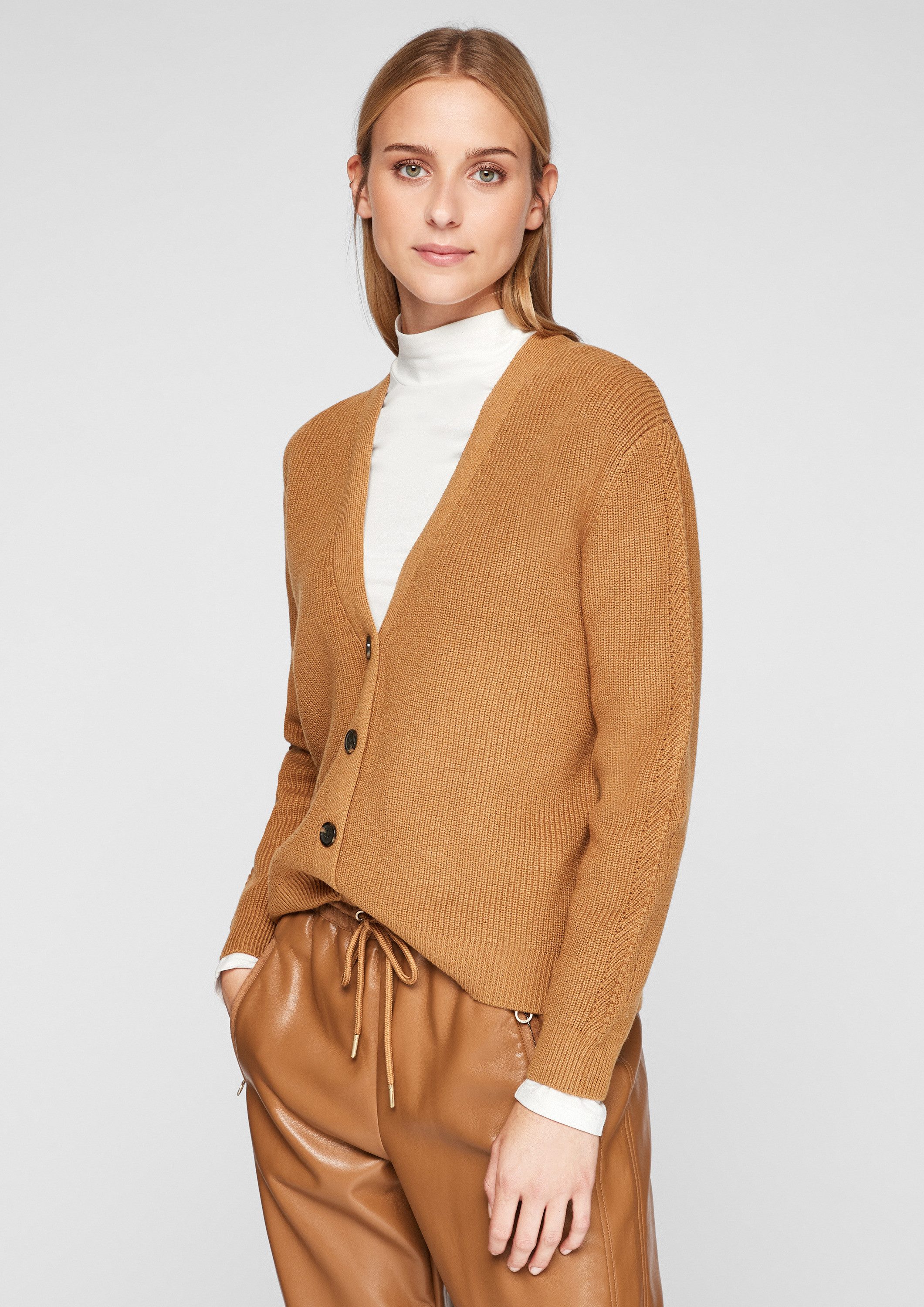 s.Oliver Cardigan Strickjacke Cardigan aus Baumwollmix günstig online kaufen