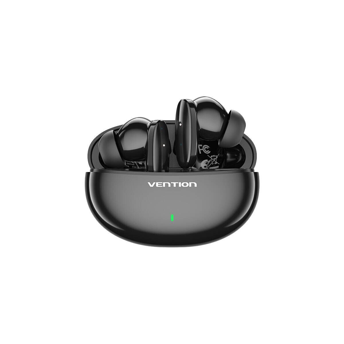 VENTION Kabellose In-Ear Kopfhörer 230 mAh Bluetooth 5.3 bis zu 10m Schwarz Bluetooth-Kopfhörer (mit bis zu 10m Reichweite)
