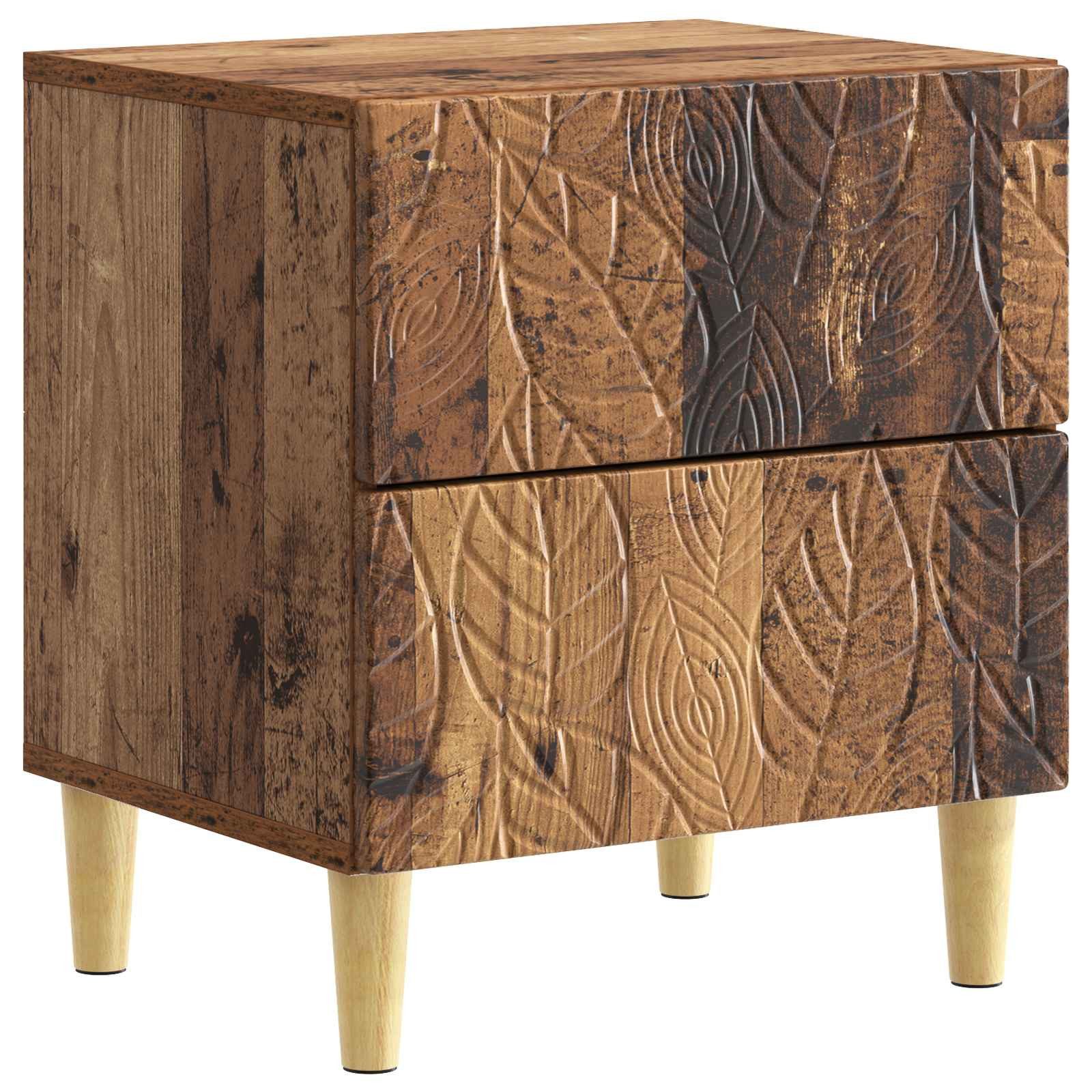 vidaXL Nachttisch Nachttisch Altholz 43 x 34,5 x 48 cm Holzwerkstoff (1-St)