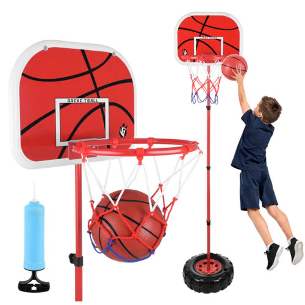 ISO TRADE Basketballkorb Verstellbarer Korb Basketballkorb (Spar-Set, 1-St., Wurfübung), Materialien sind wetterfest und für den Außeneinsatz geeignet