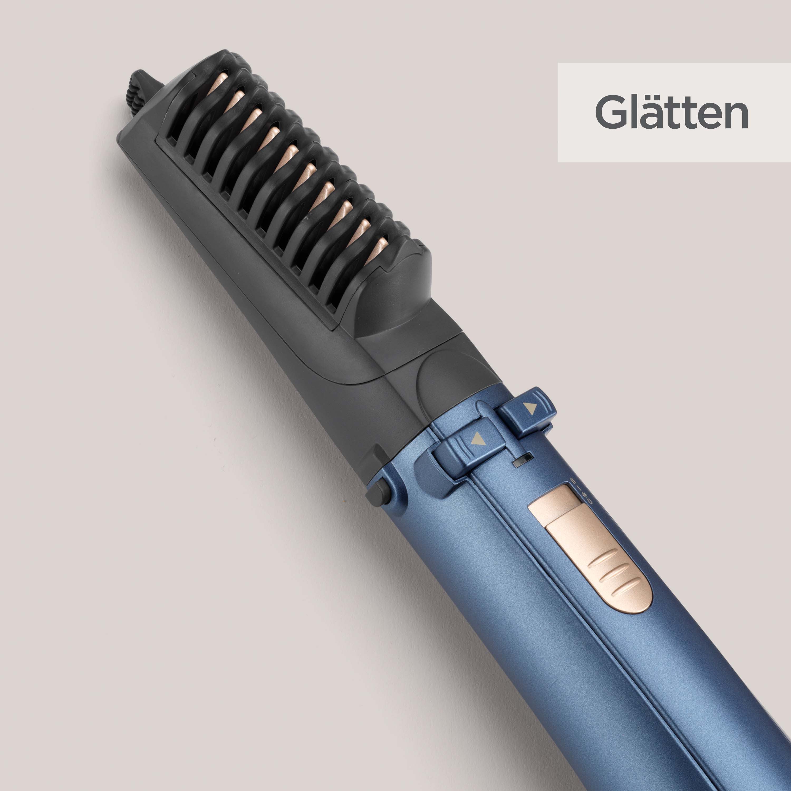 BaByliss Warmluftbürste Style Pro 1000 Rotierende Warmluftbürste mit Aufsätzen, AS965E, 4-in-1 Heißluftstyler mit Ionen-Technologie für Volumen & Glanz, 1000W blau